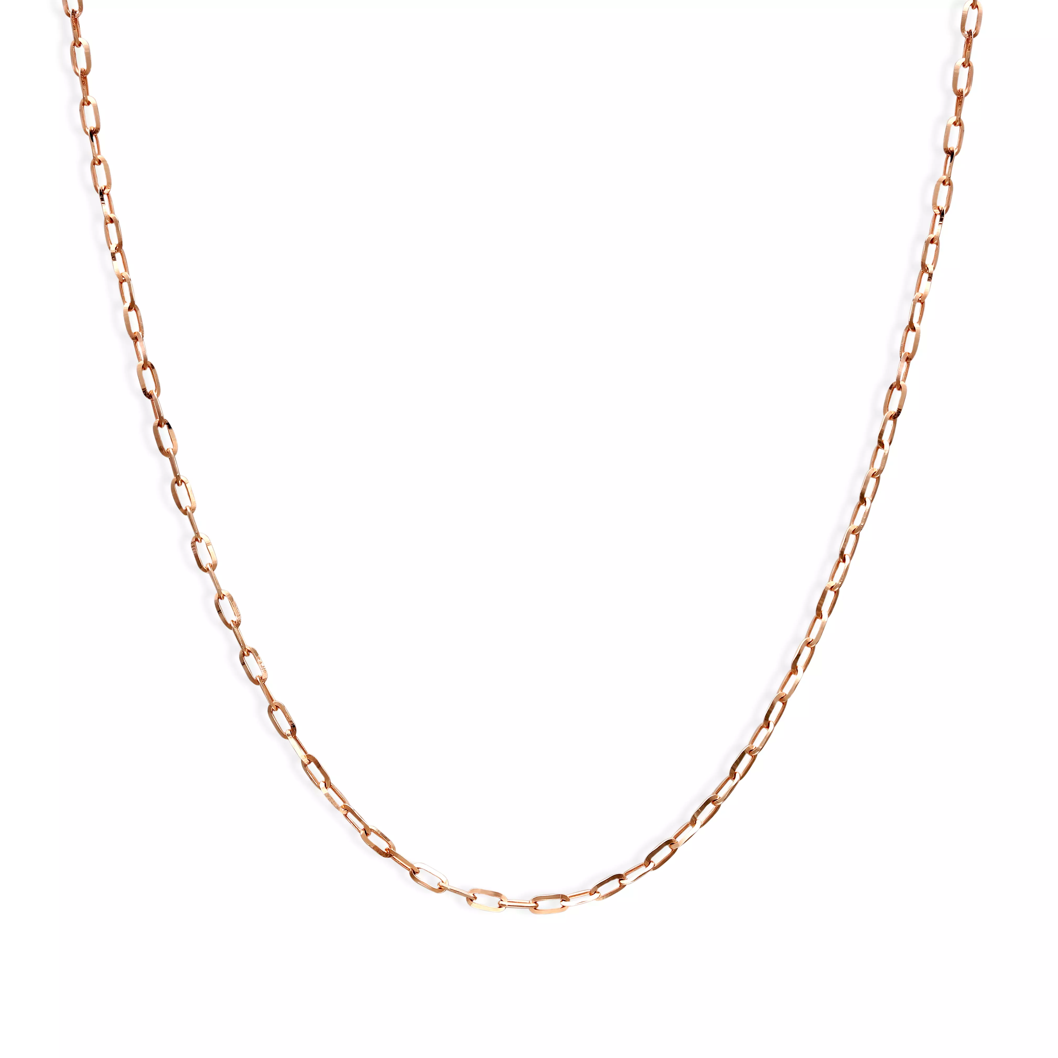 Łańcuszek z różowego złota splot ankier szerokości 1,4 mm, długość 50 cm, próba 585