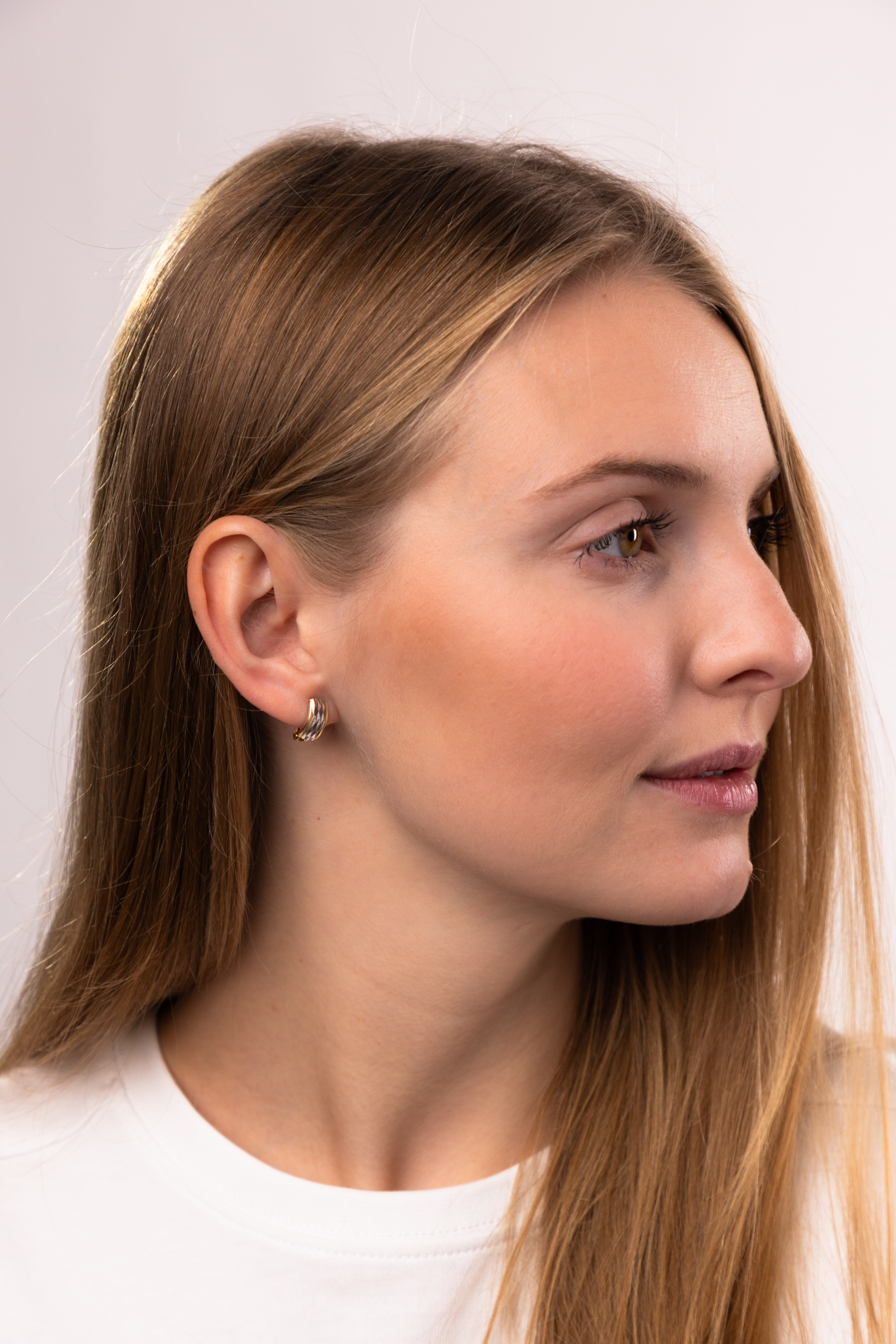 Kolczyki złote klasyczne na angielskim zapięciu, próba 585