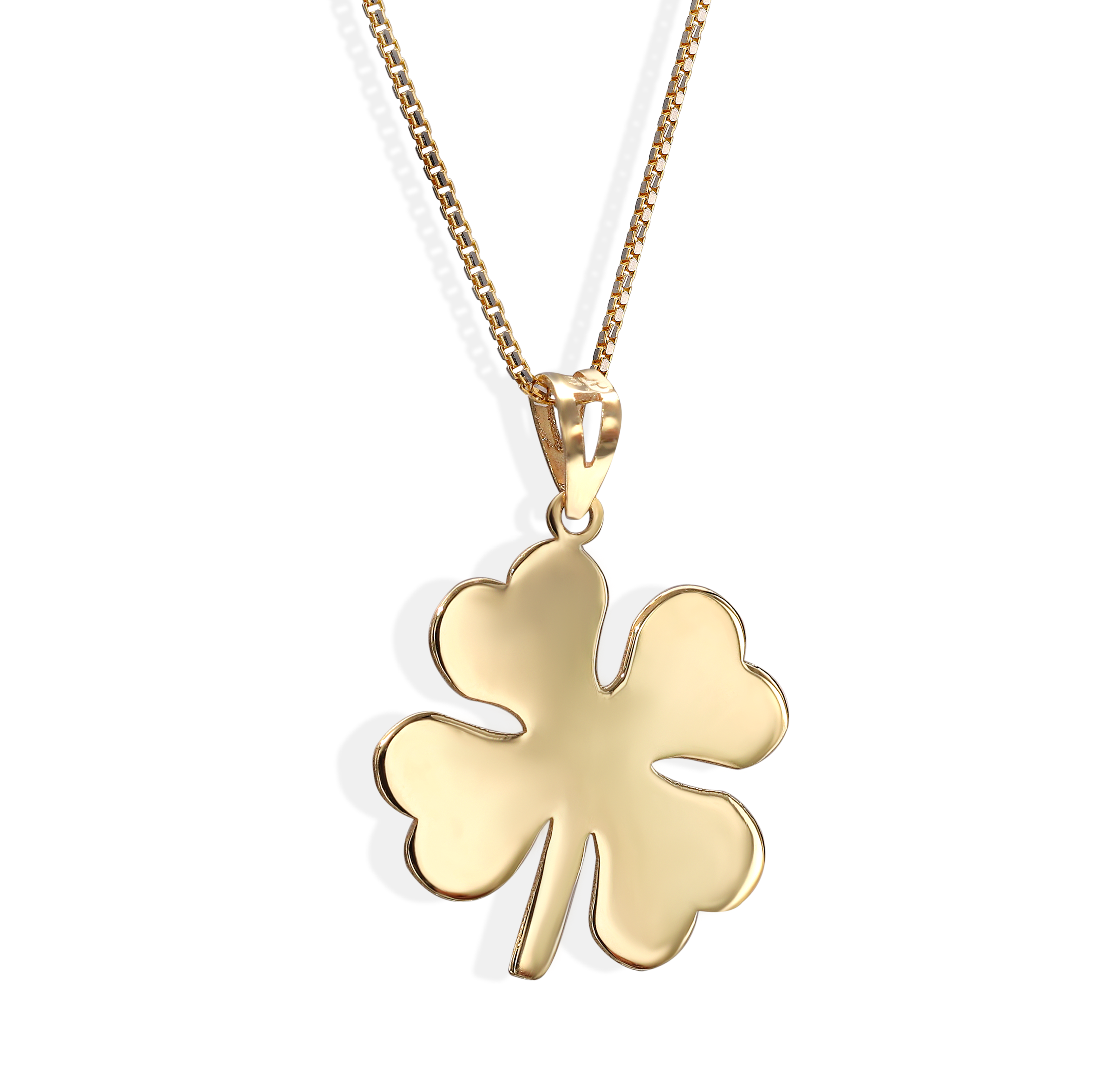 Zawieszka złota czterolistna koniczynka pod grawer, próba 585