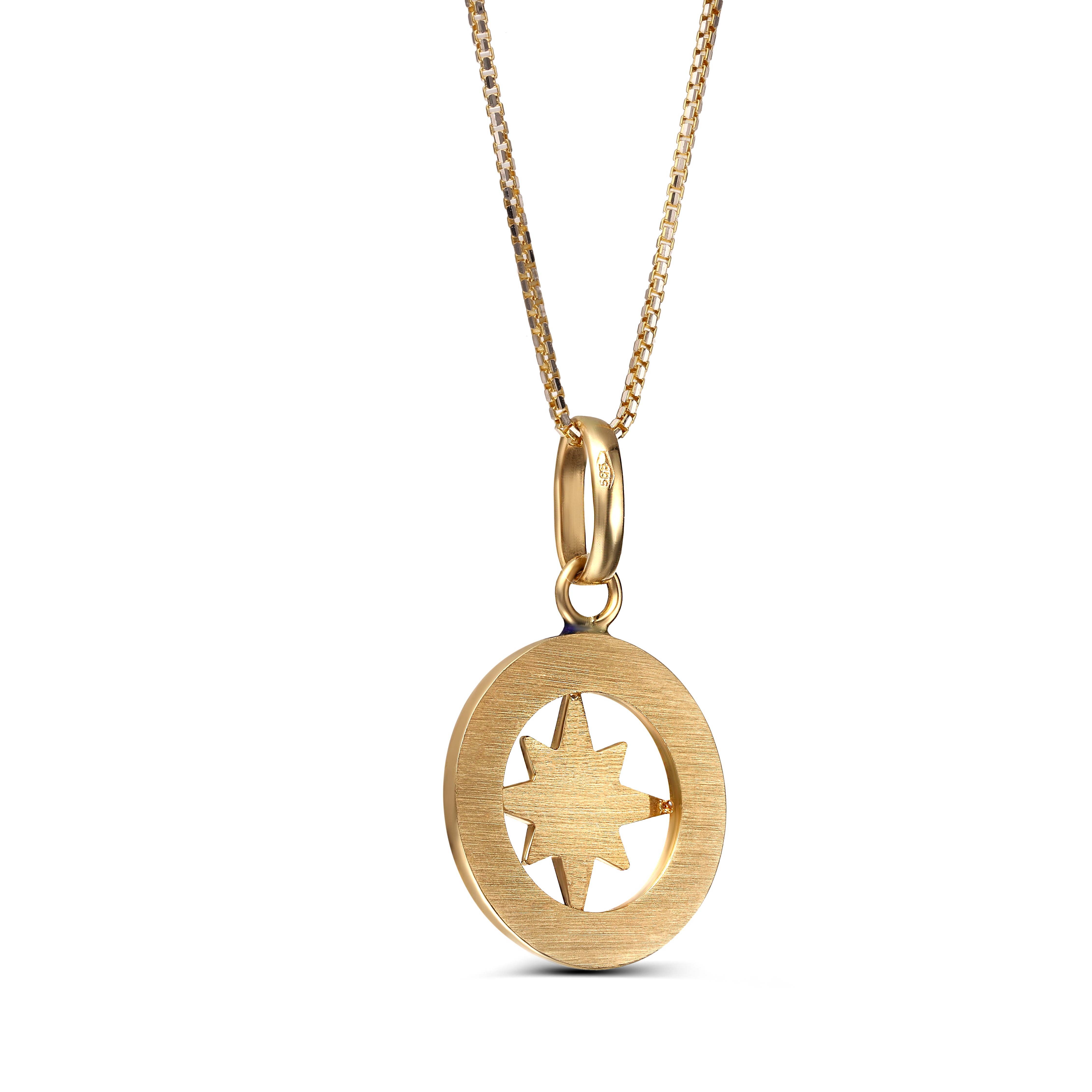 Zawieszka złota Róża Wiatrów, próba 585