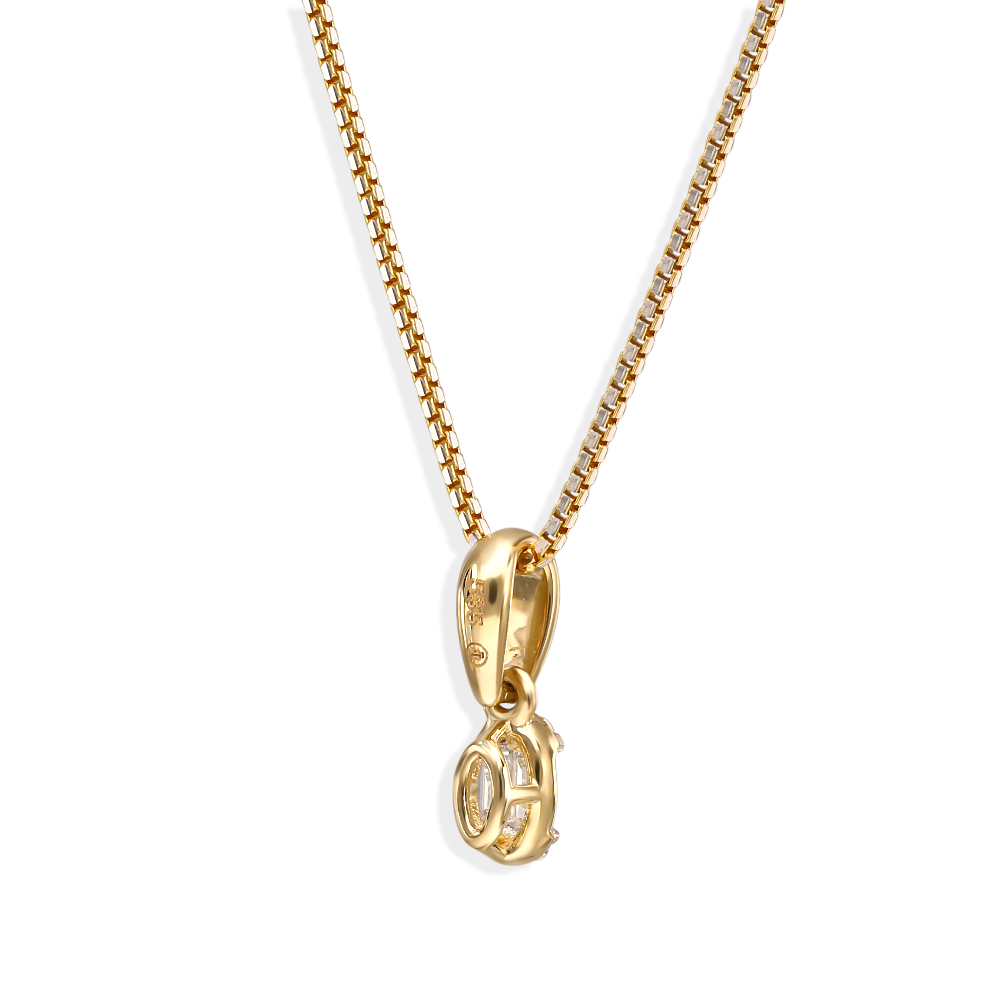 Zawieszka złota z diamentami naturalnymi 0.093 ct, próba 585