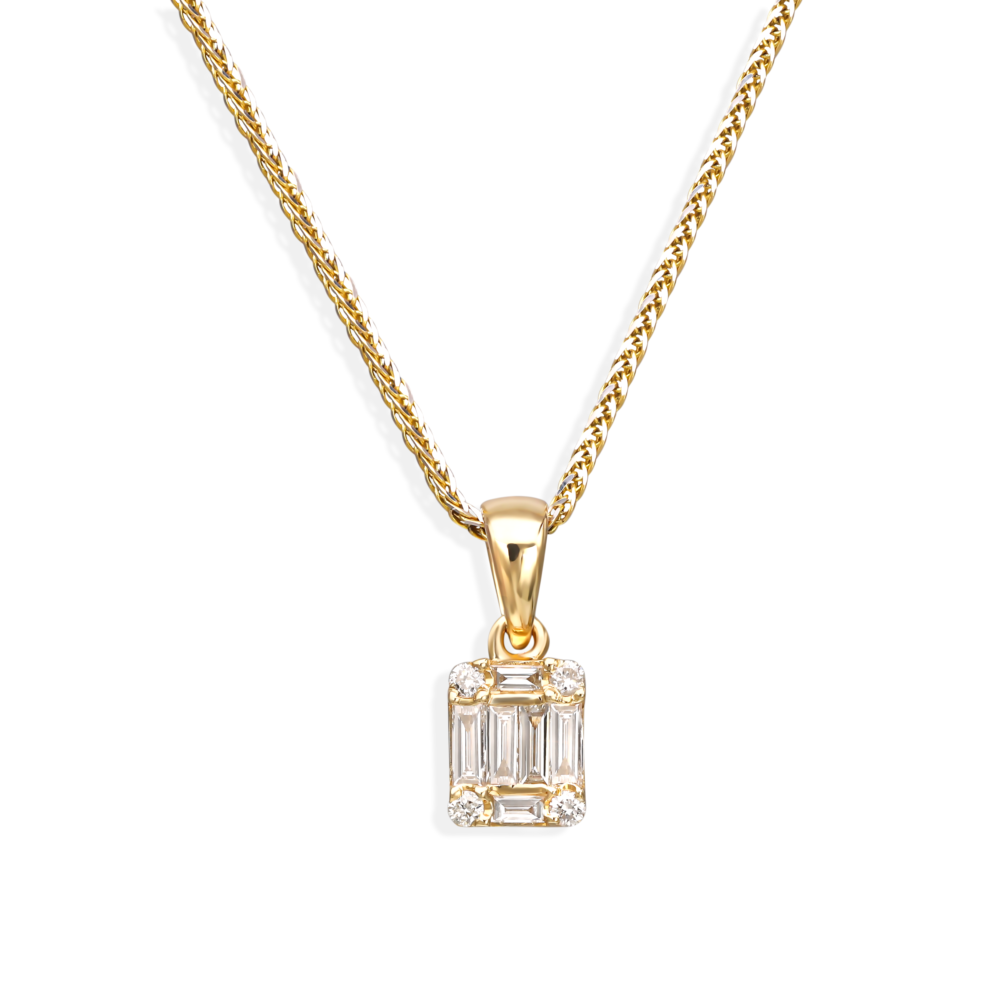 Zawieszka złota z diamentami naturalnymi 0.18 ct, próba 585