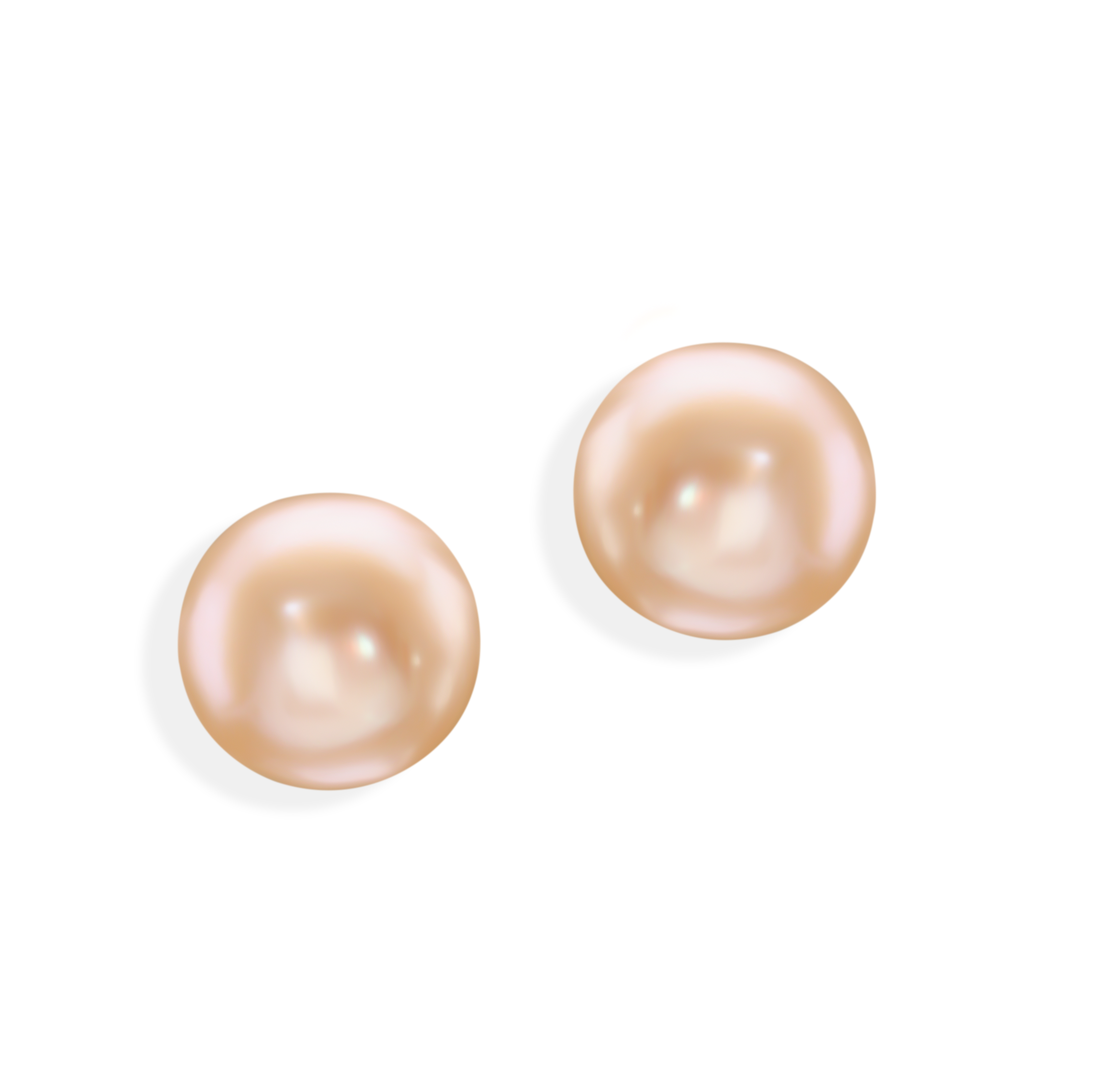 Kolczyki srebrne sztyfty z beżowymi perłami słodkowodnymi, próba 925