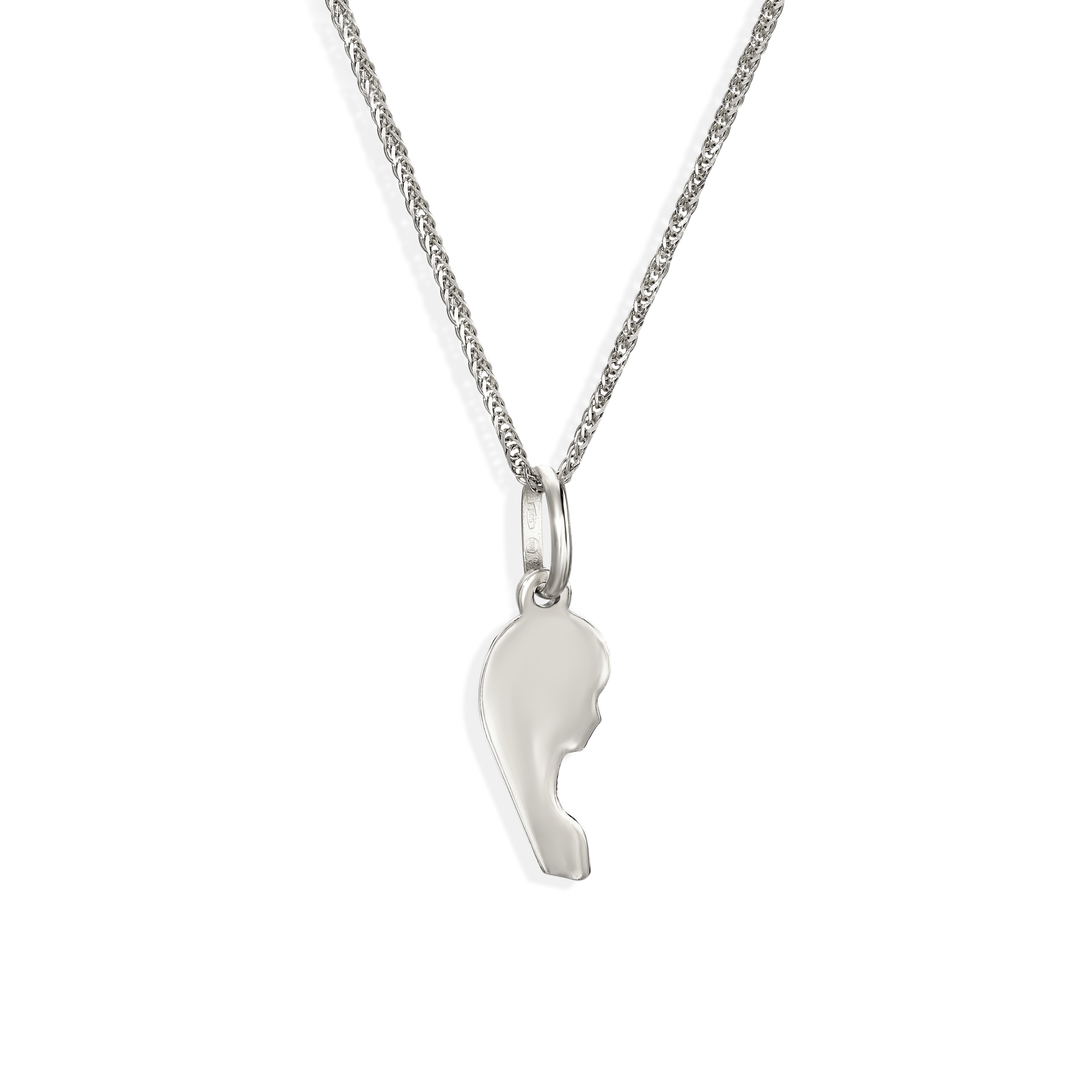 Medalik z białego złota z wizerunkiem Matki Boskiej Fatimskiej, próba 585