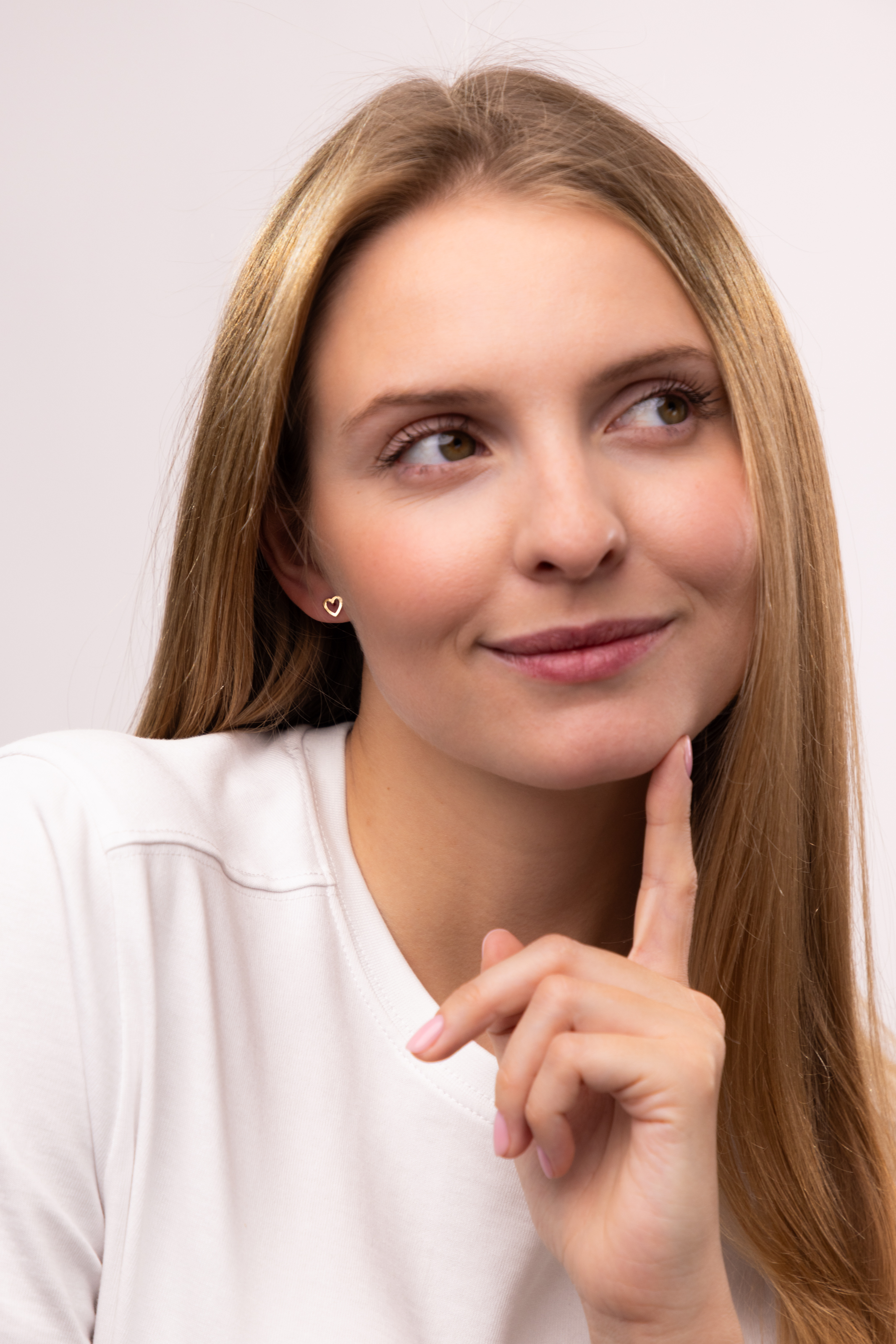 Złote ażurowe kolczyki sztyfty w kształcie serca, próba 585