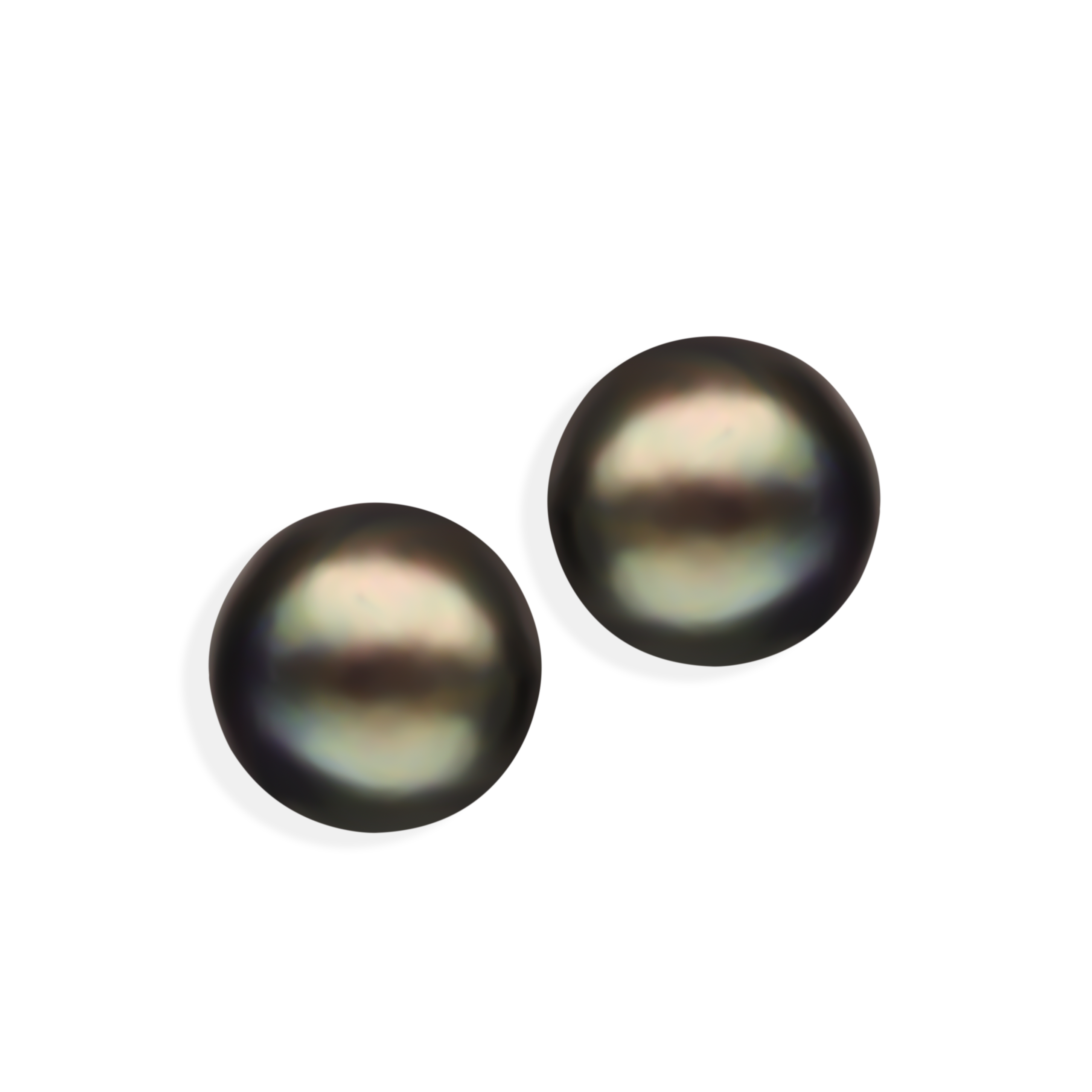 Kolczyki srebrne sztyfty z perłami słodkowodnymi w kolorze pawim, próba 925