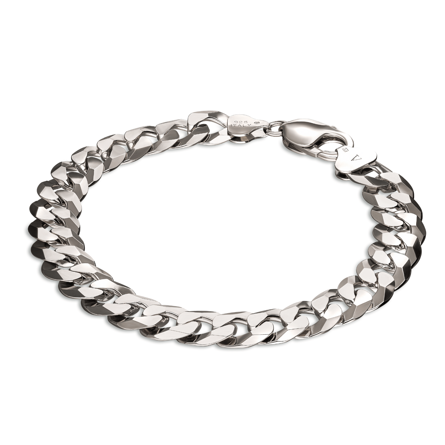 Bransoleta srebrna męska pancerka okrągła 11 mm, próba 925