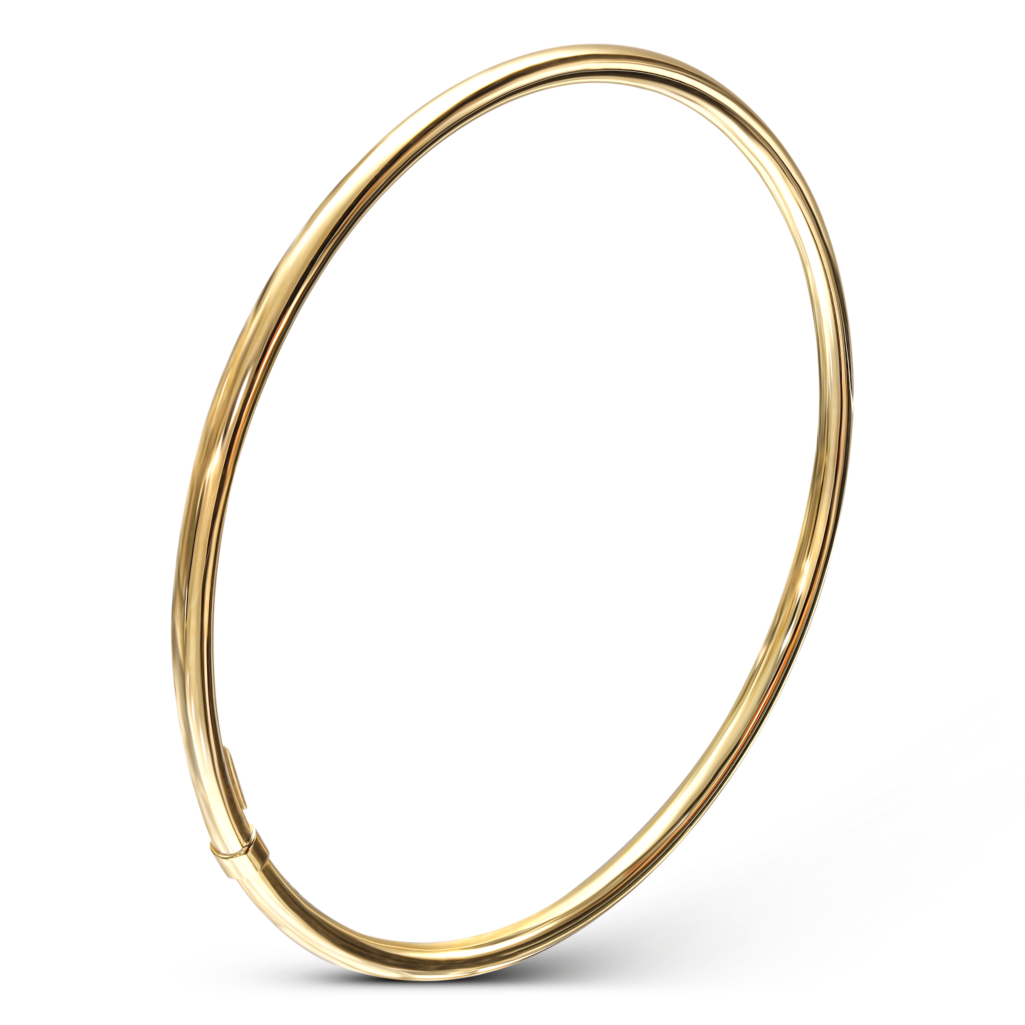 Bransoleta złota sztywna okrągła, próba 585