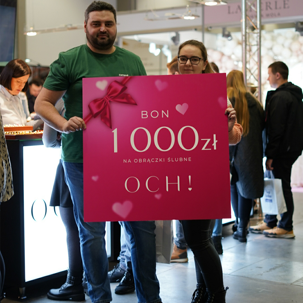 Para z bonem na obrączki ślubne 1000zł OCH!