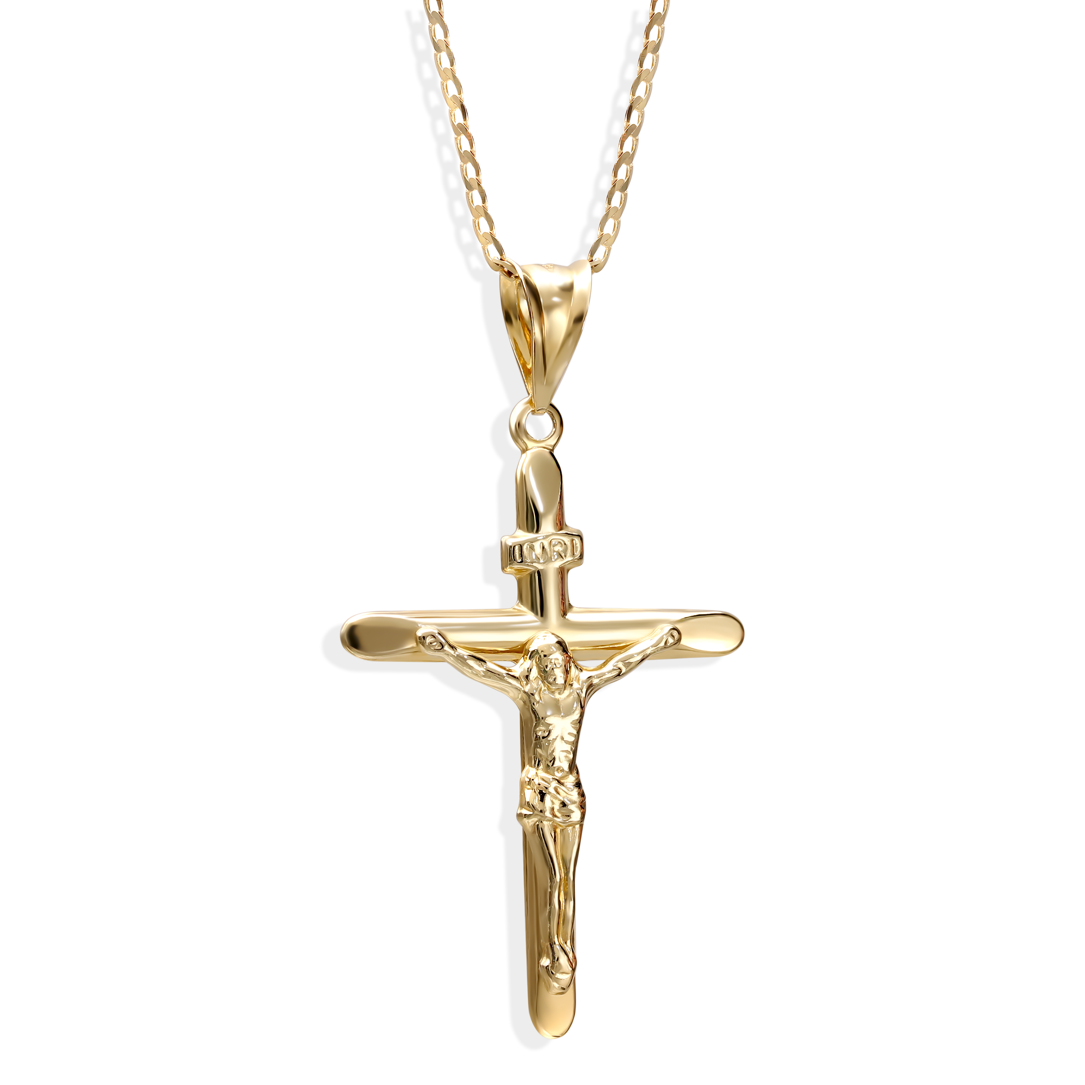 Złoty krzyżyk z postacią Jezusa Chrystusa, próba 585