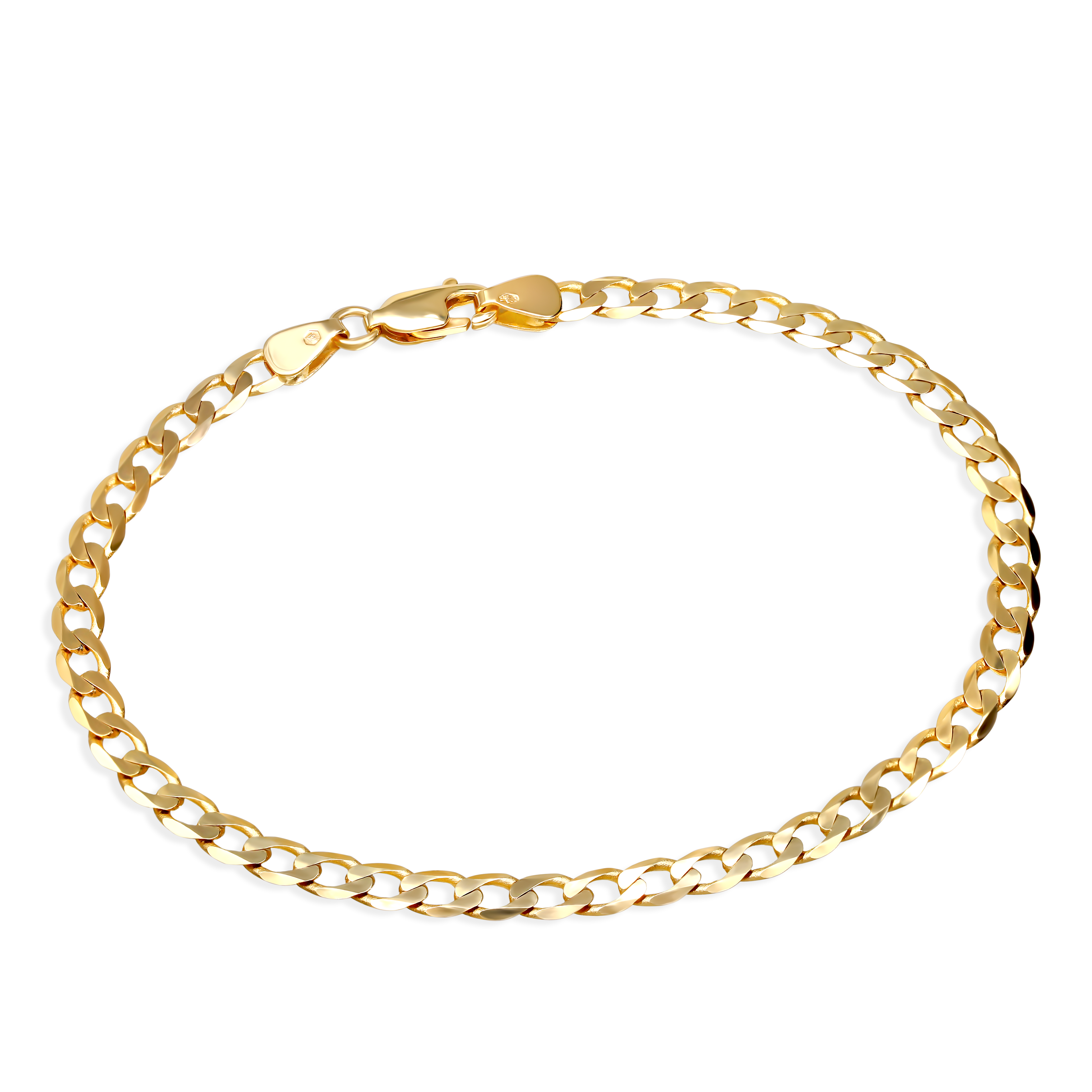 Bransoleta złota pancerka pełna 3,8 mm, długość 18,5 cm, próba 585