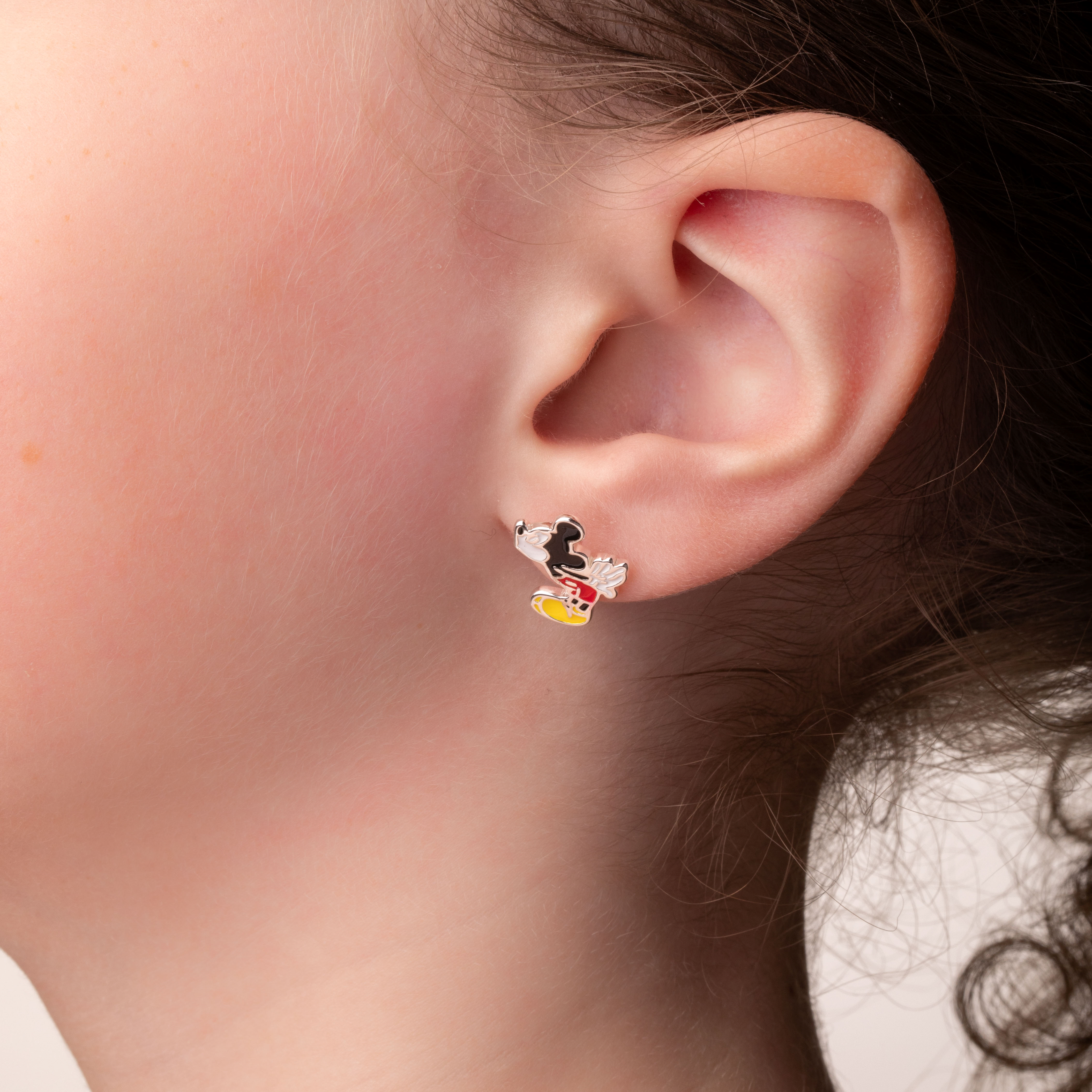 Oficjalne srebrne kolczyki Disney z Myszką Mickey i Minnie – zestaw dwóch par, próba 925