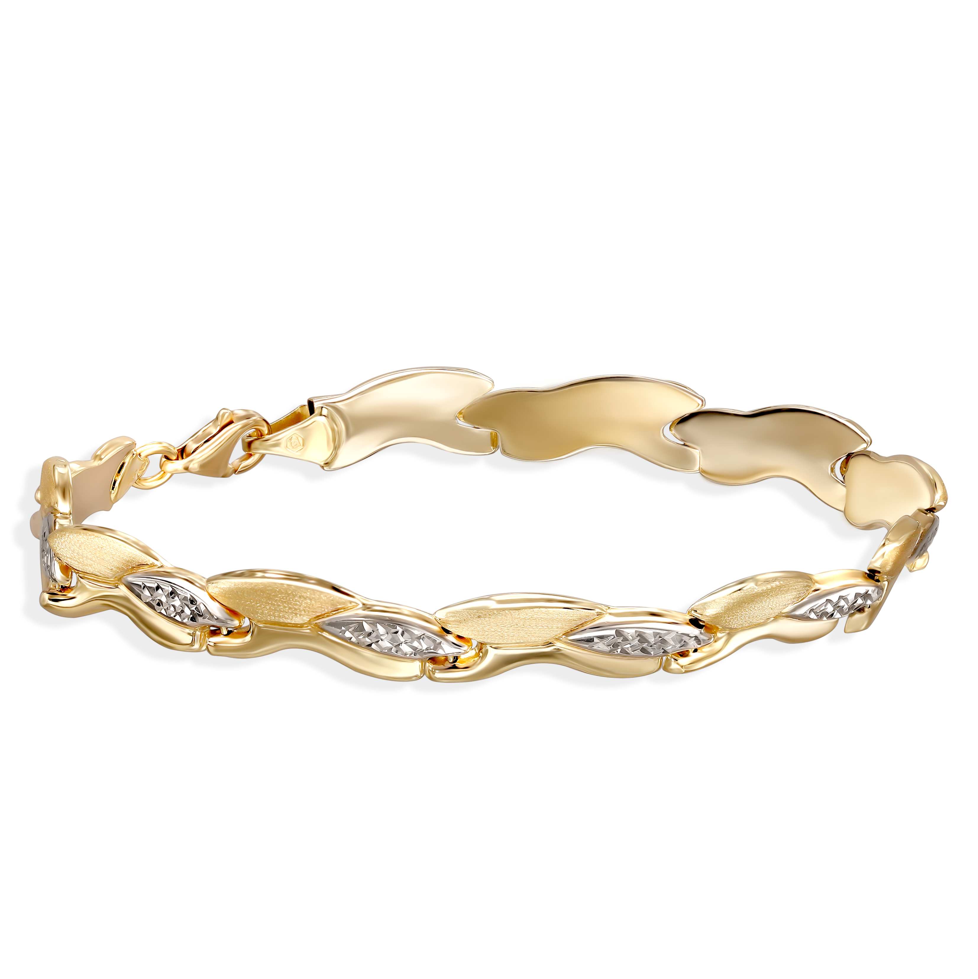 Bransoleta złota damska, długość 18 cm, próba 585