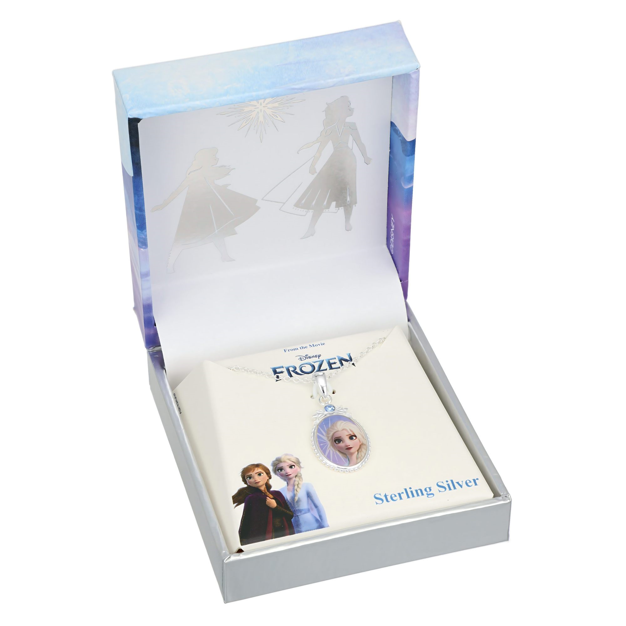 Srebrny naszyjnik z kryształkami Kraina Lodu, próba 925