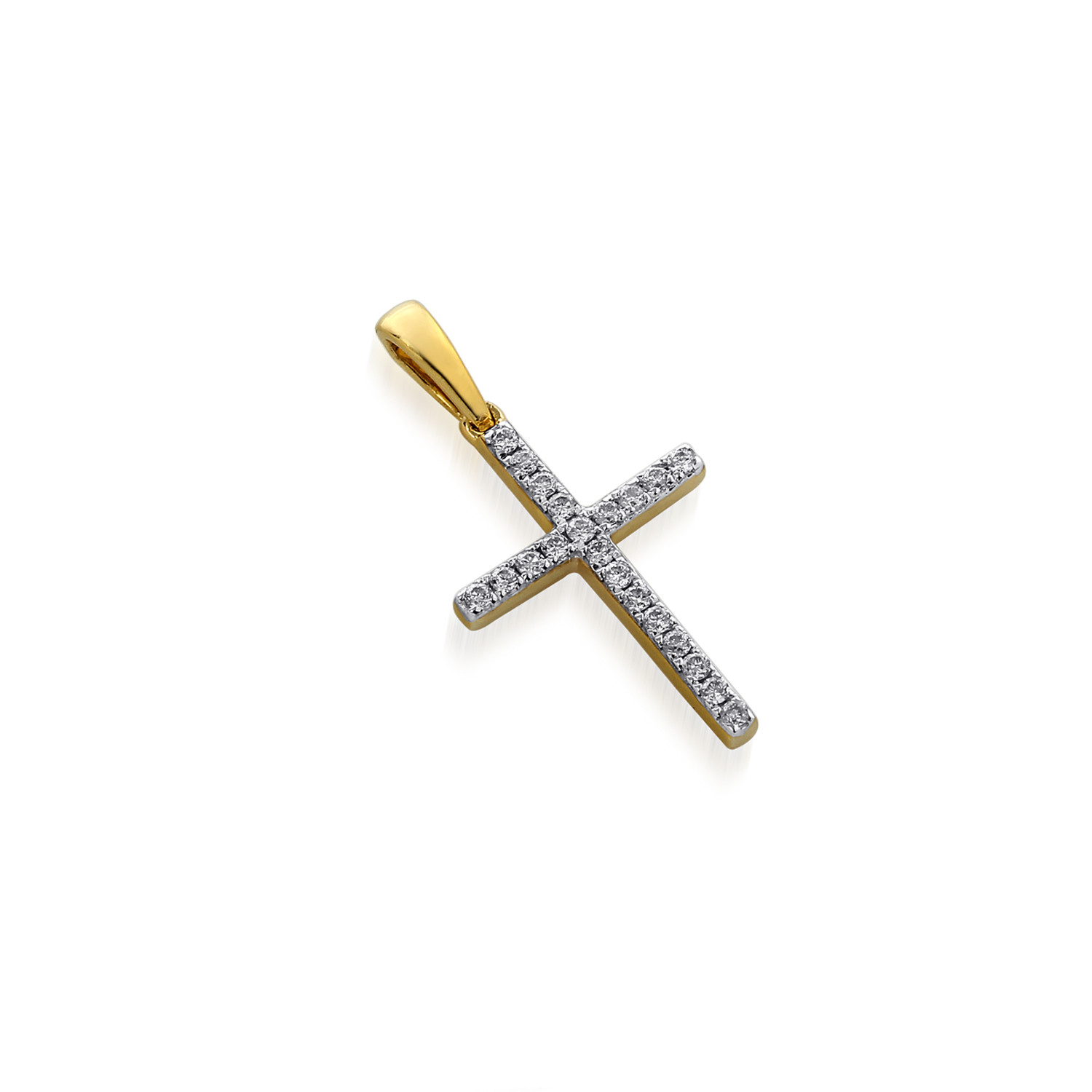 Zawieszka złota z 21 diamentami naturalnymi, 0.12ct