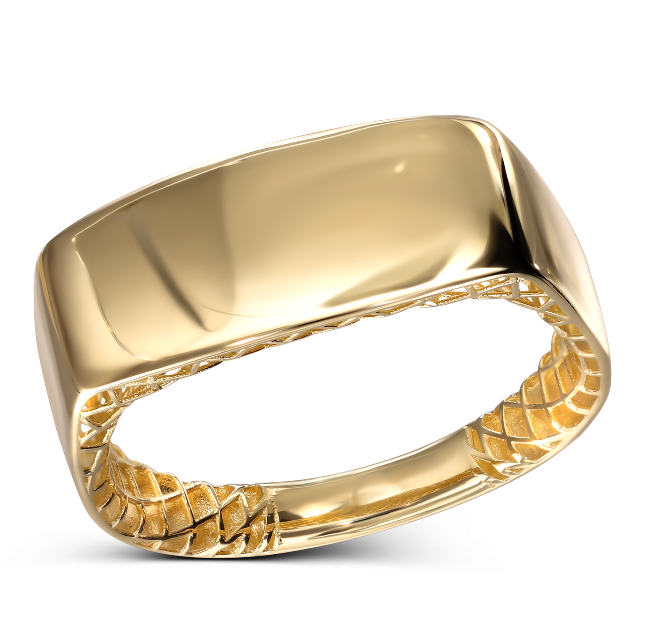 Sygnet złoty męski z gładką koroną, rozmiar 17, próba 585