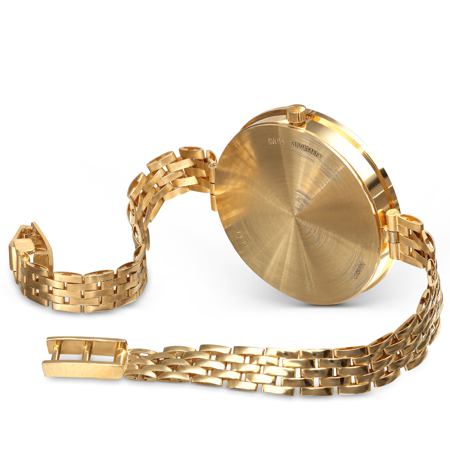 Elegancki złoty zegarek damski, próba 585