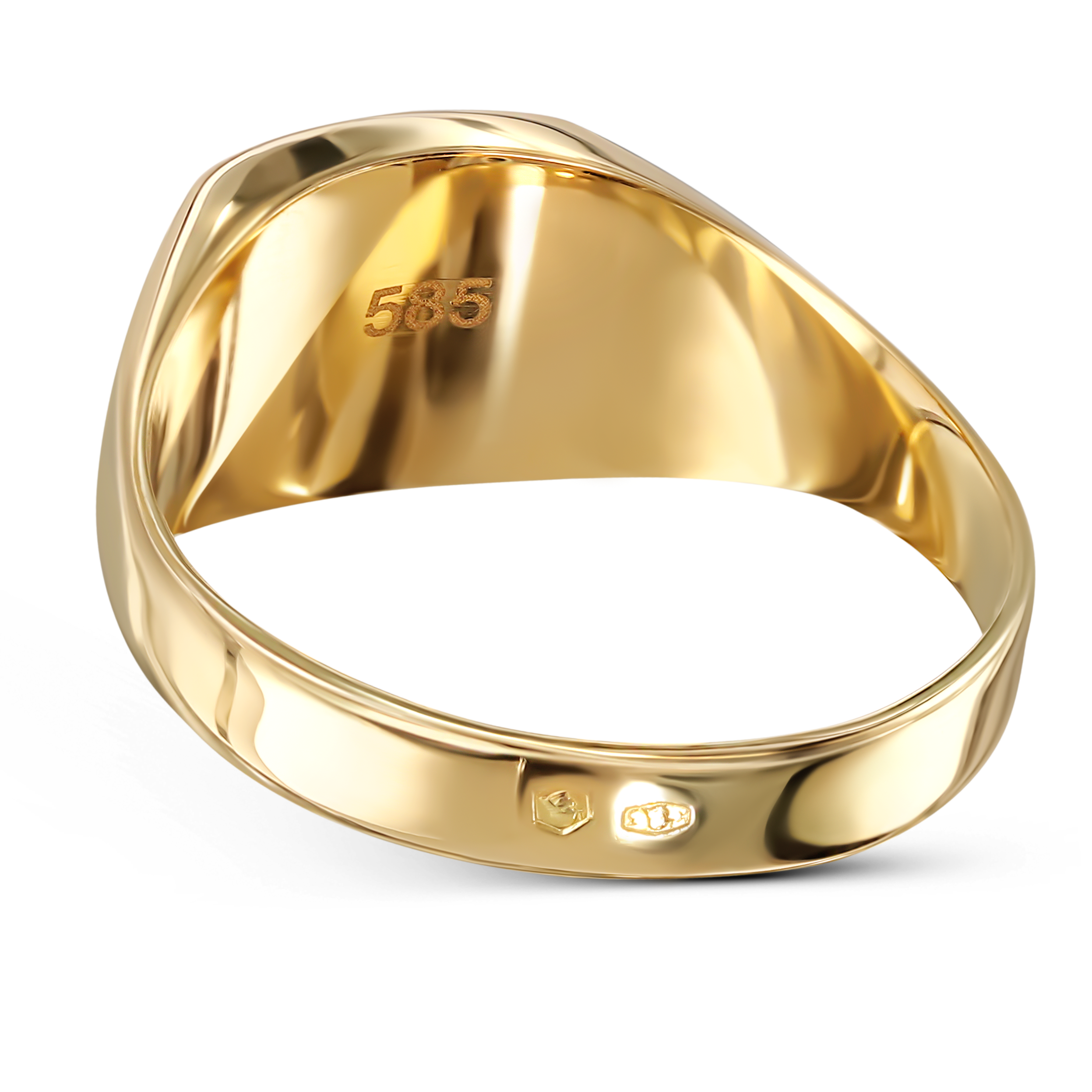 Złoty sygnet Monarch, próbq 585