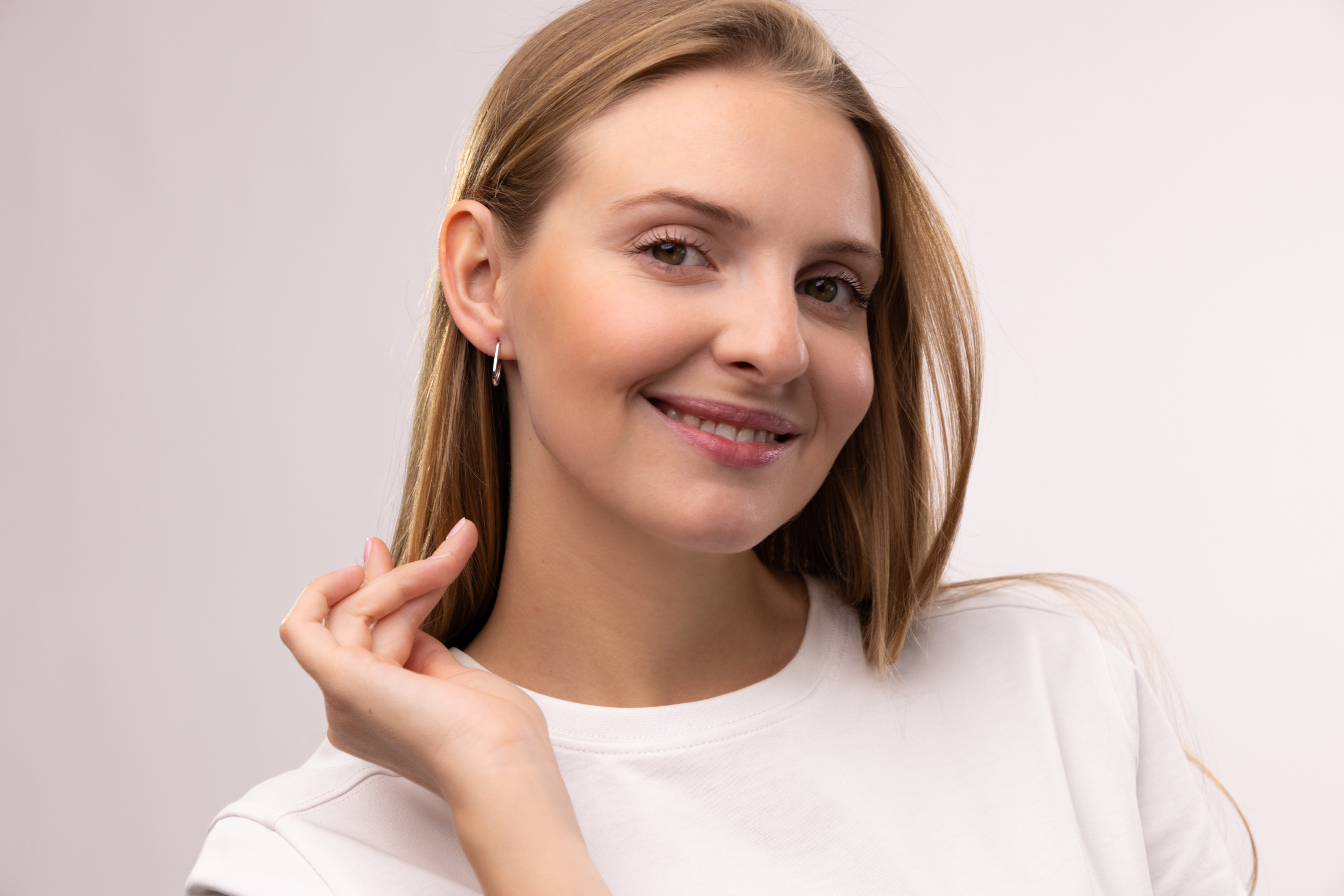 Kolczyki z białego złota, próba 585