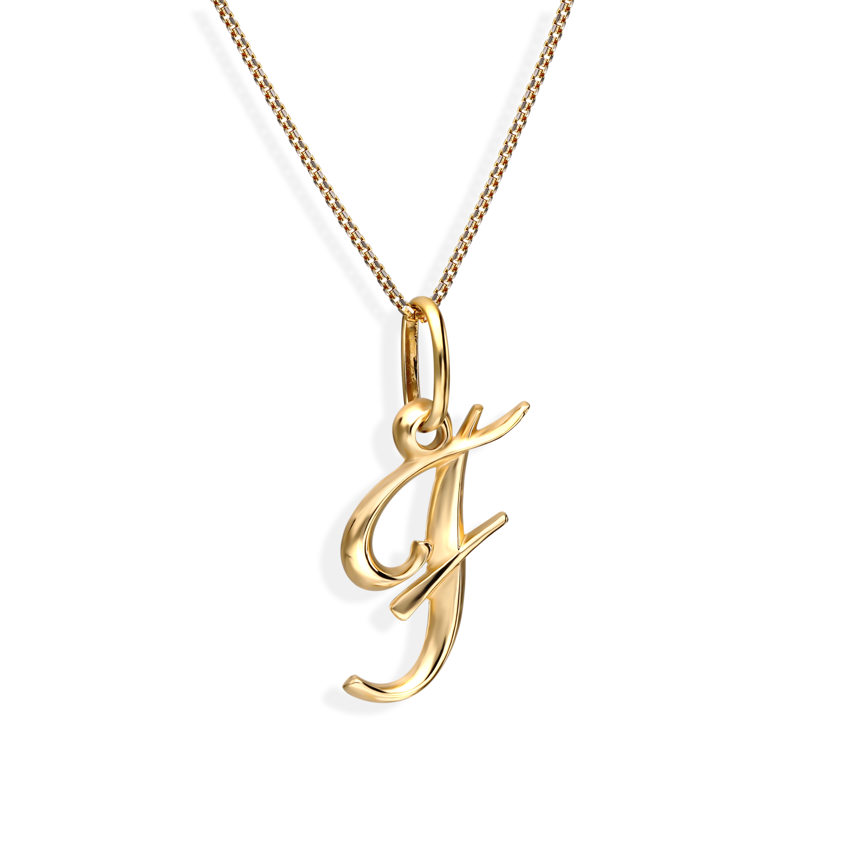 Zawieszka złota literka "F", próba 585