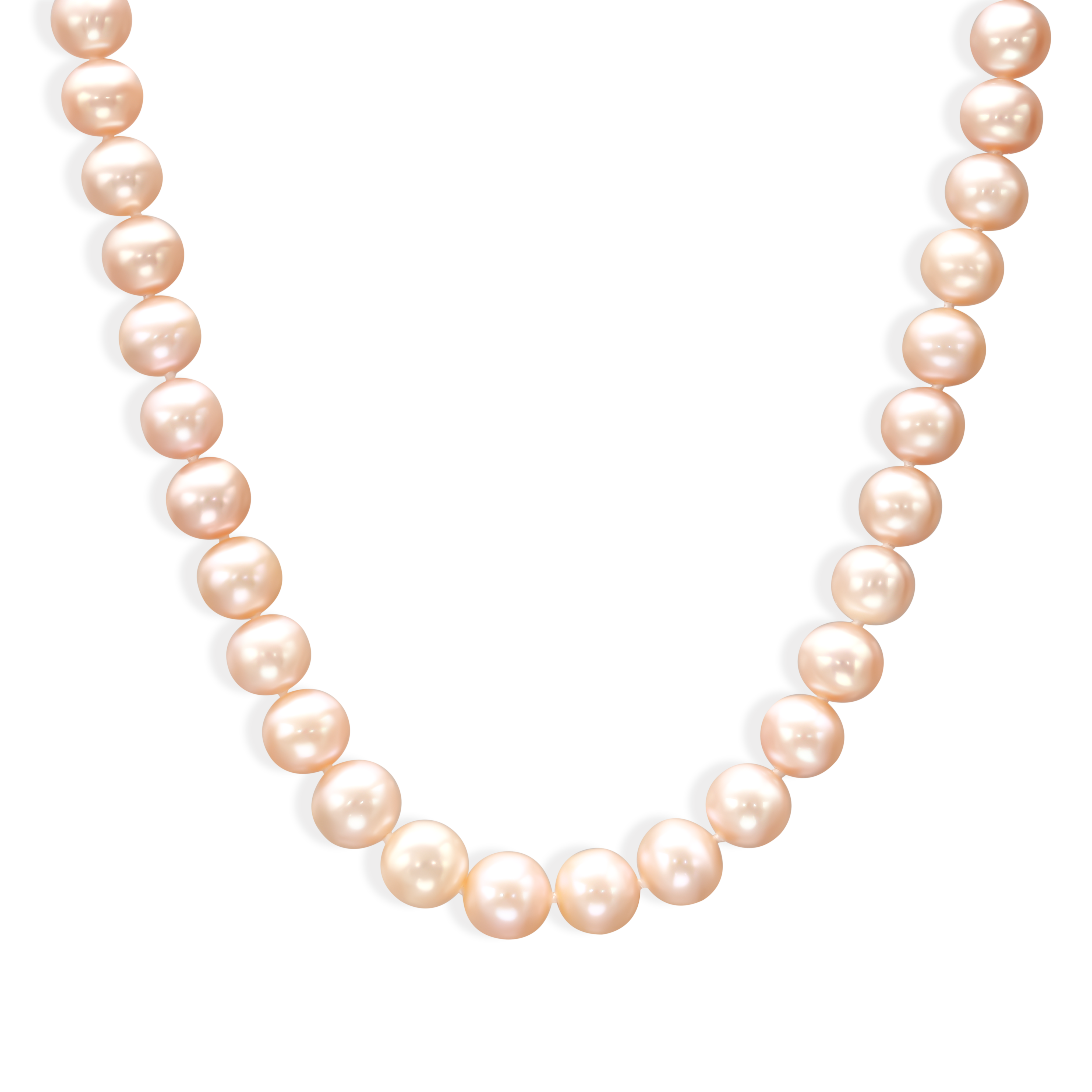 Naszyjnik z pereł słodkowodnych ze złotym zapięciem, próba 585