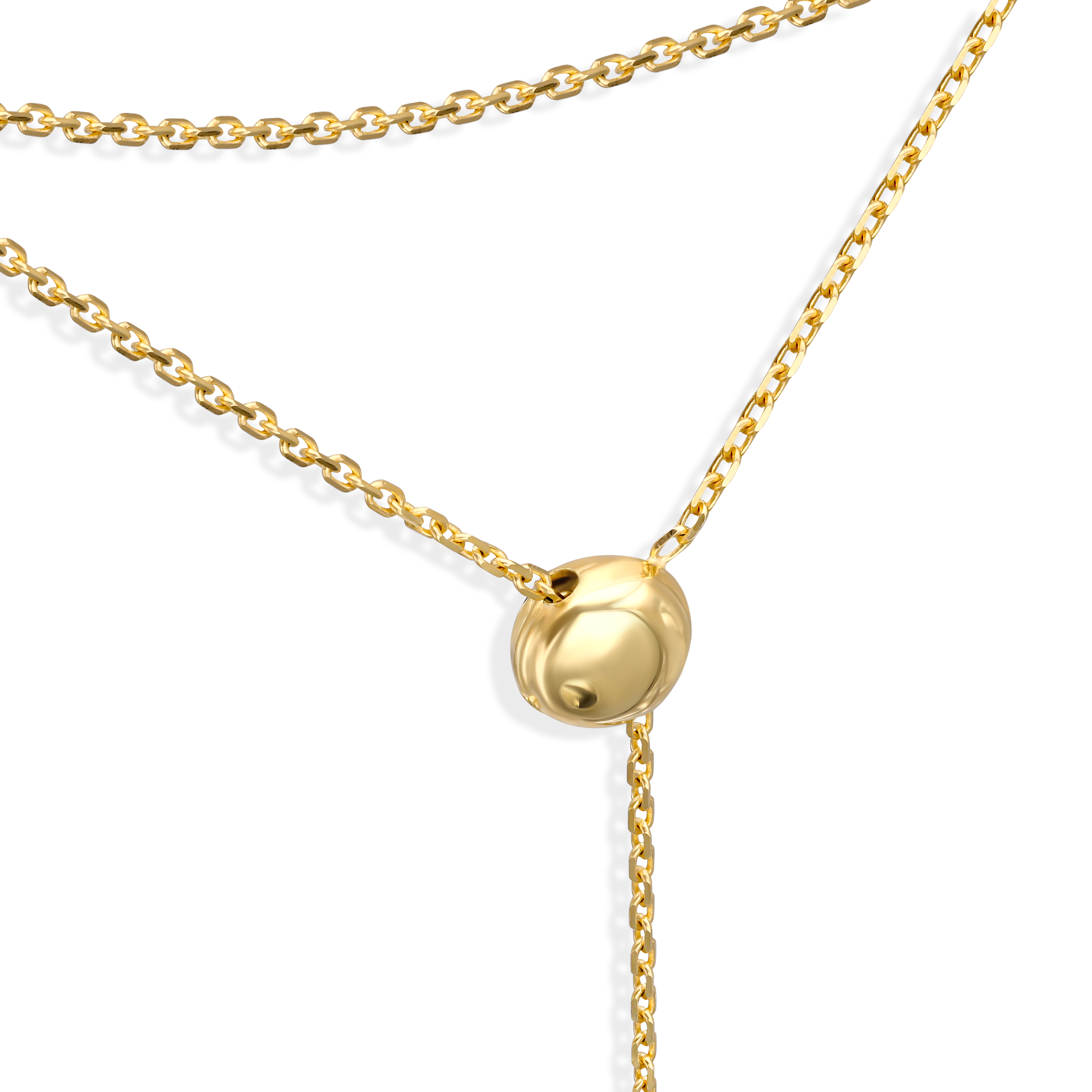 Złoty długi naszyjnik krawatka, próba 585