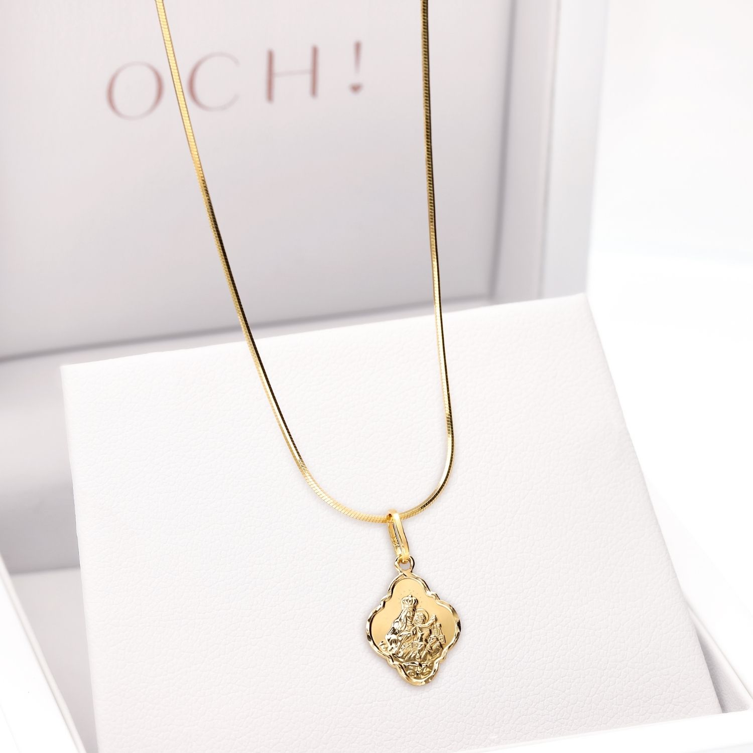 Medalik złoty mały Szkaplerz Matka Boska, próba 585