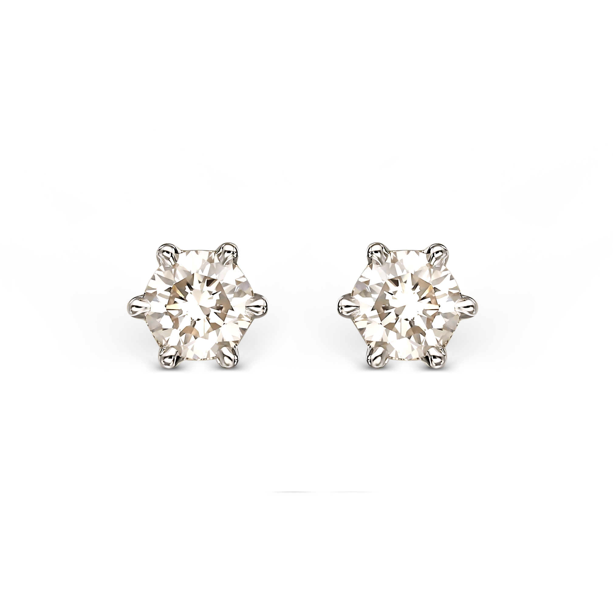 Kolczyki złote sztyfty z diamentami naturalnymi 0.41 ct, próba 585