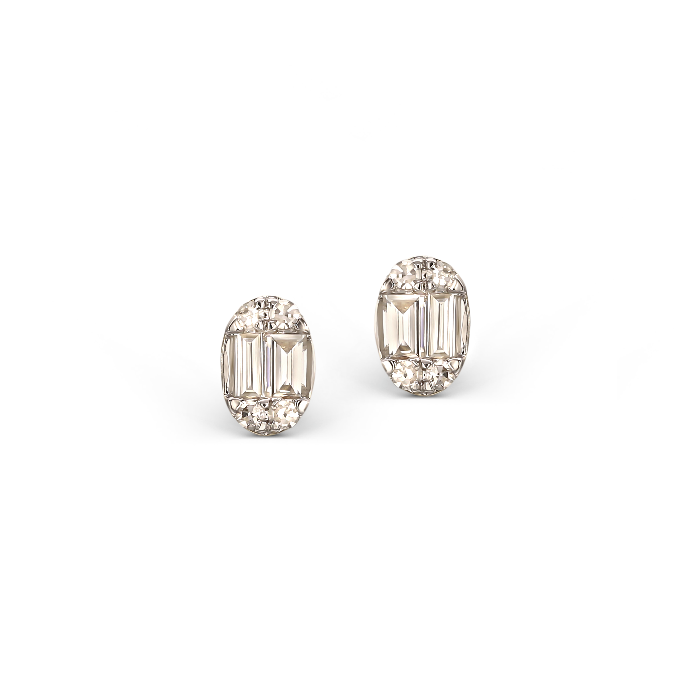 Kolczyki złote sztyfty z diamentami naturalnymi 0.17 ct, próba 585