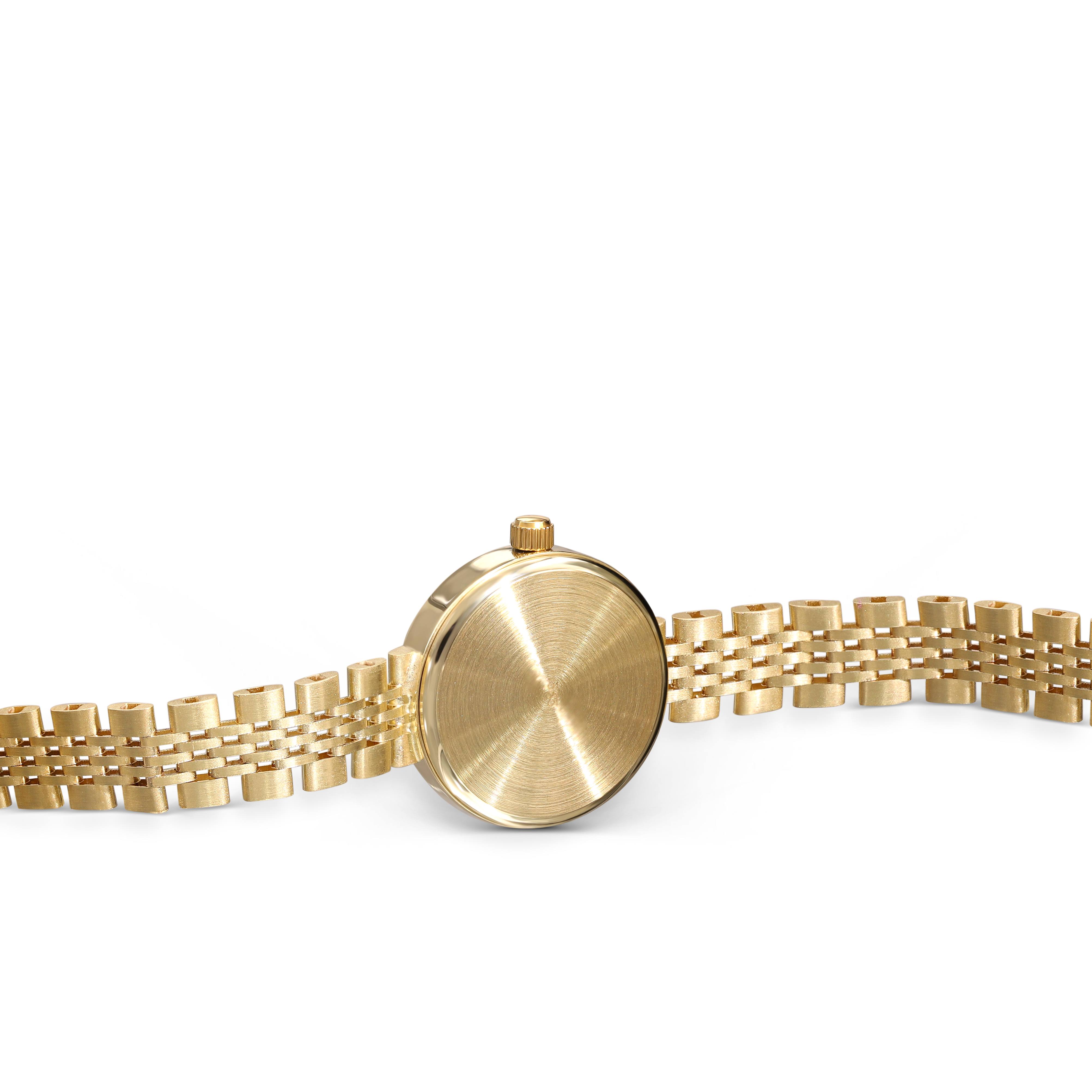 Złoty zegarek z okrągłą tarczą, próba 585