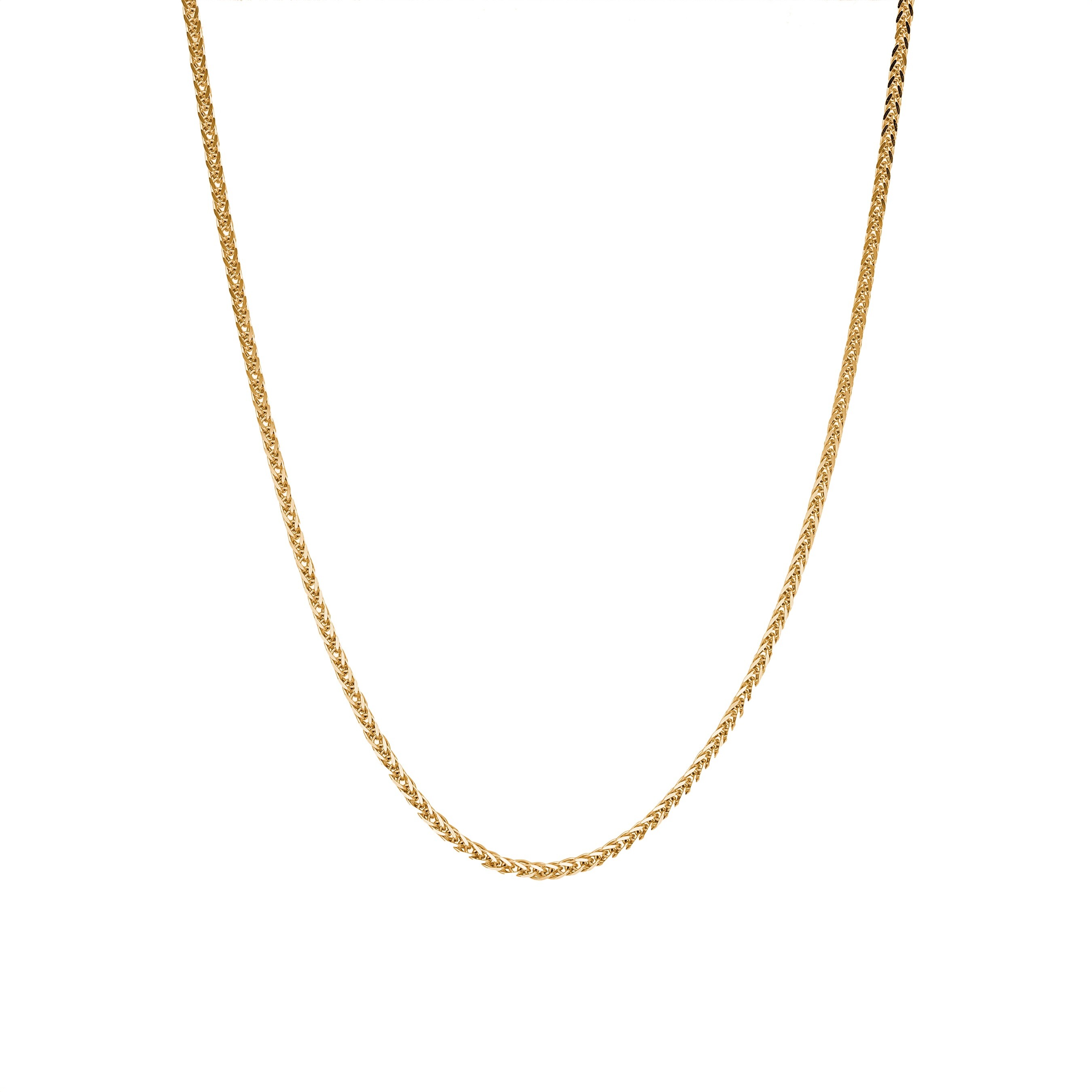Łańcuszek złoty, splot lisi ogon 1mm, długość 42 cm, próba 585