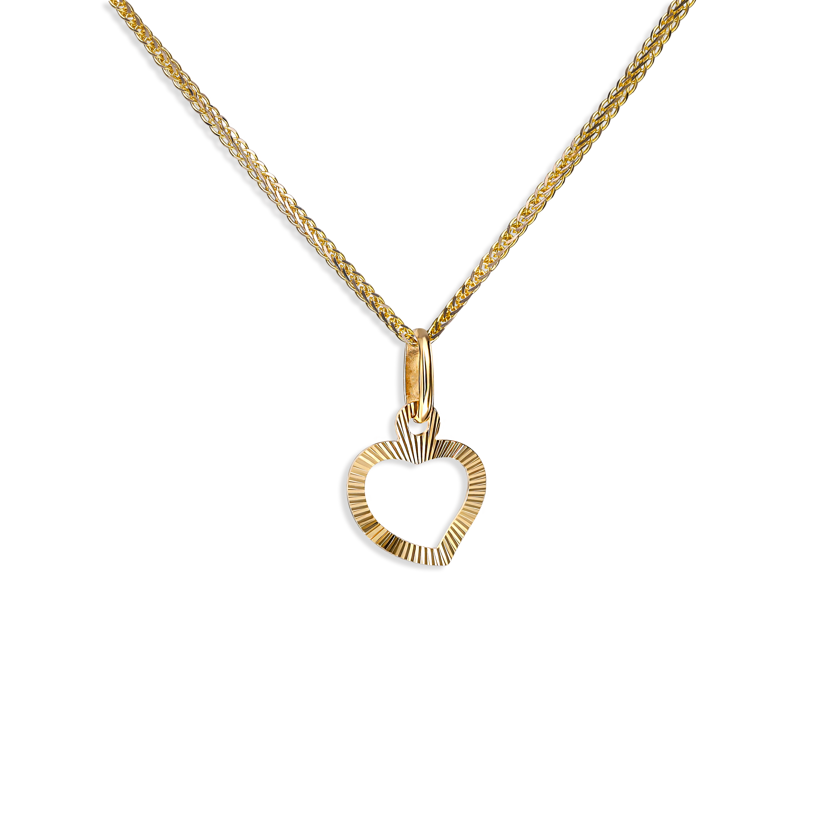 Zawieszka złote serduszko z grawerowaną powierzchnią, próba 585