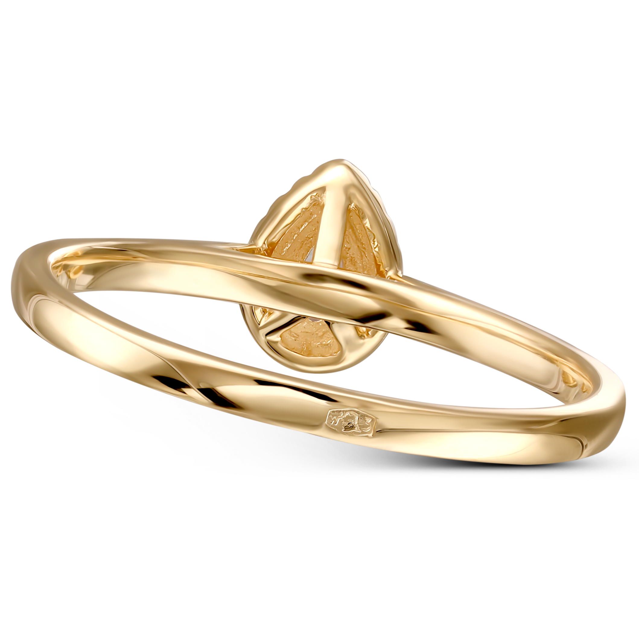 Pierścionek złoty z tanzanitem 0.17 ct i diamentami naturalnymi, próba 585