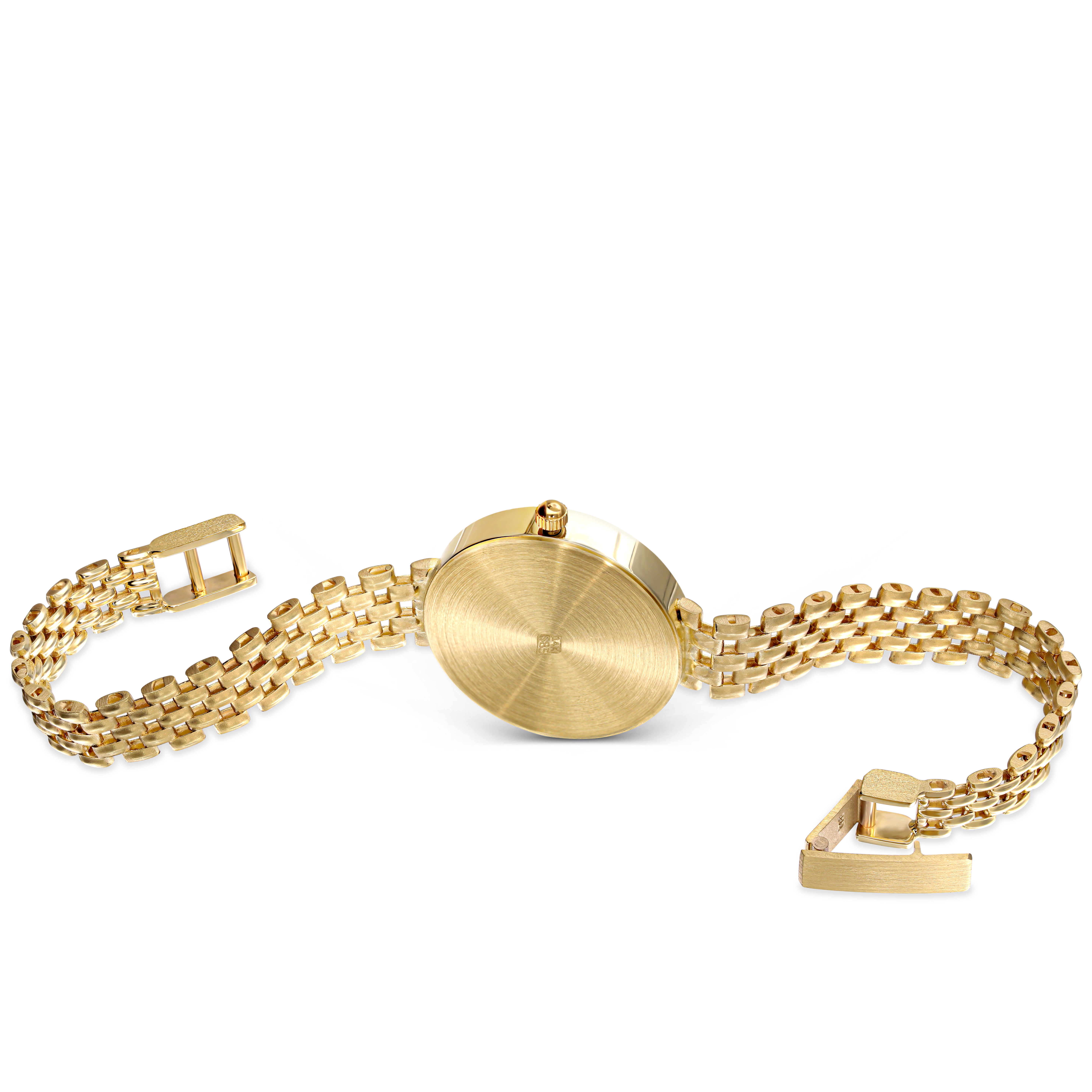 Stylowy złoty zegarek z granatową tarczą, próba 585