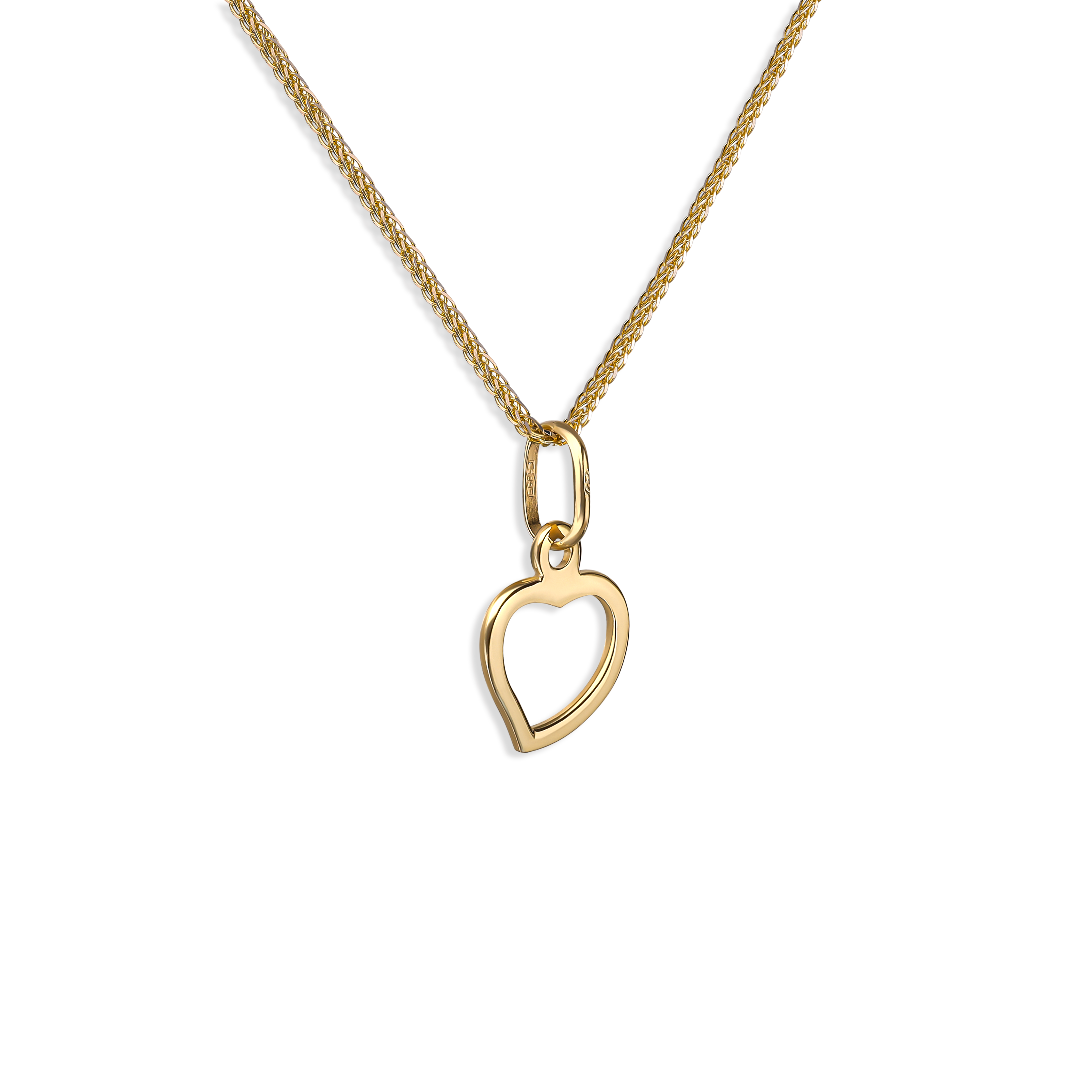 Zawieszka złote serduszko z grawerowaną powierzchnią, próba 585