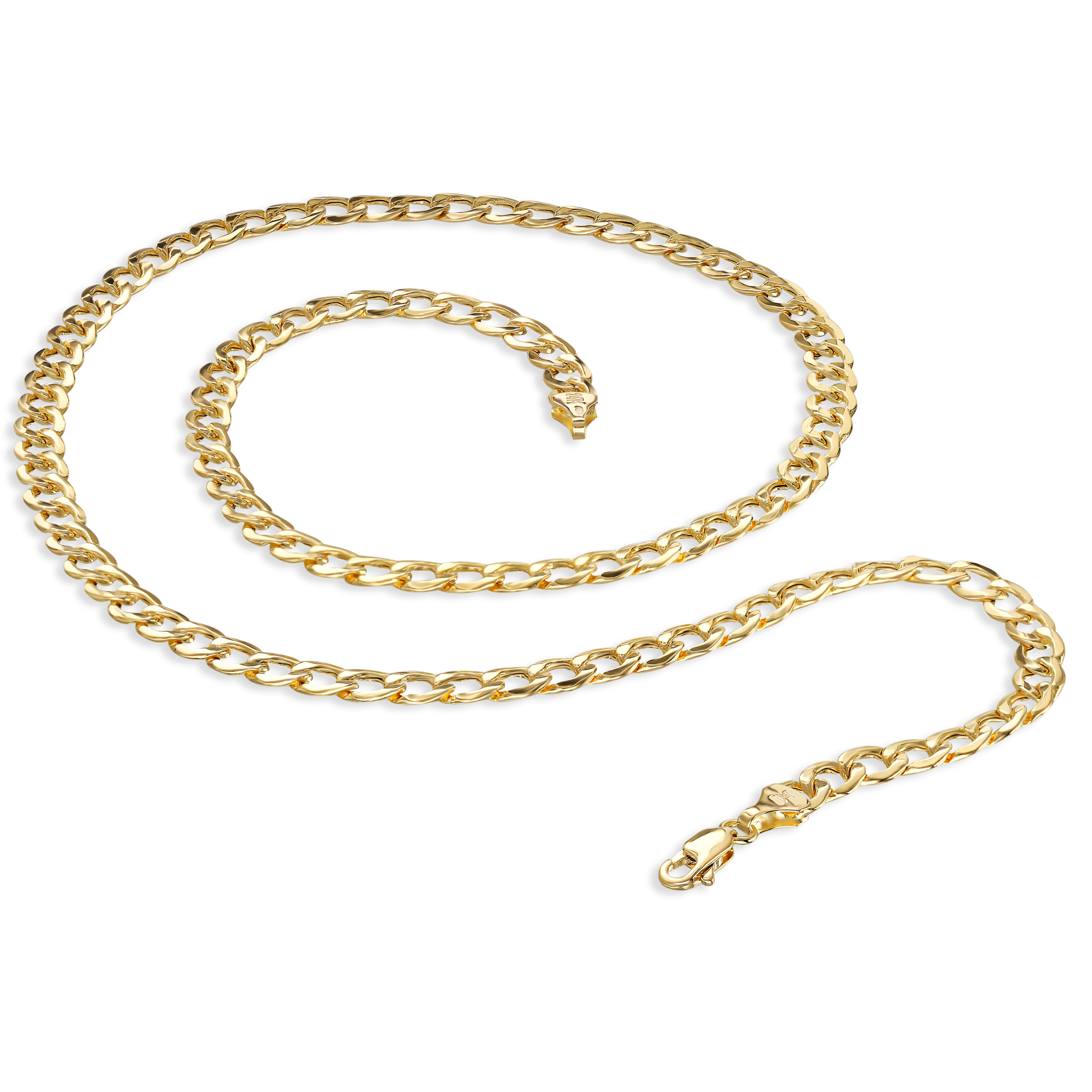 Łańcuch złoty pancerka dmuchana szerokość 6,3 mm, długość 60 cm, próba 585