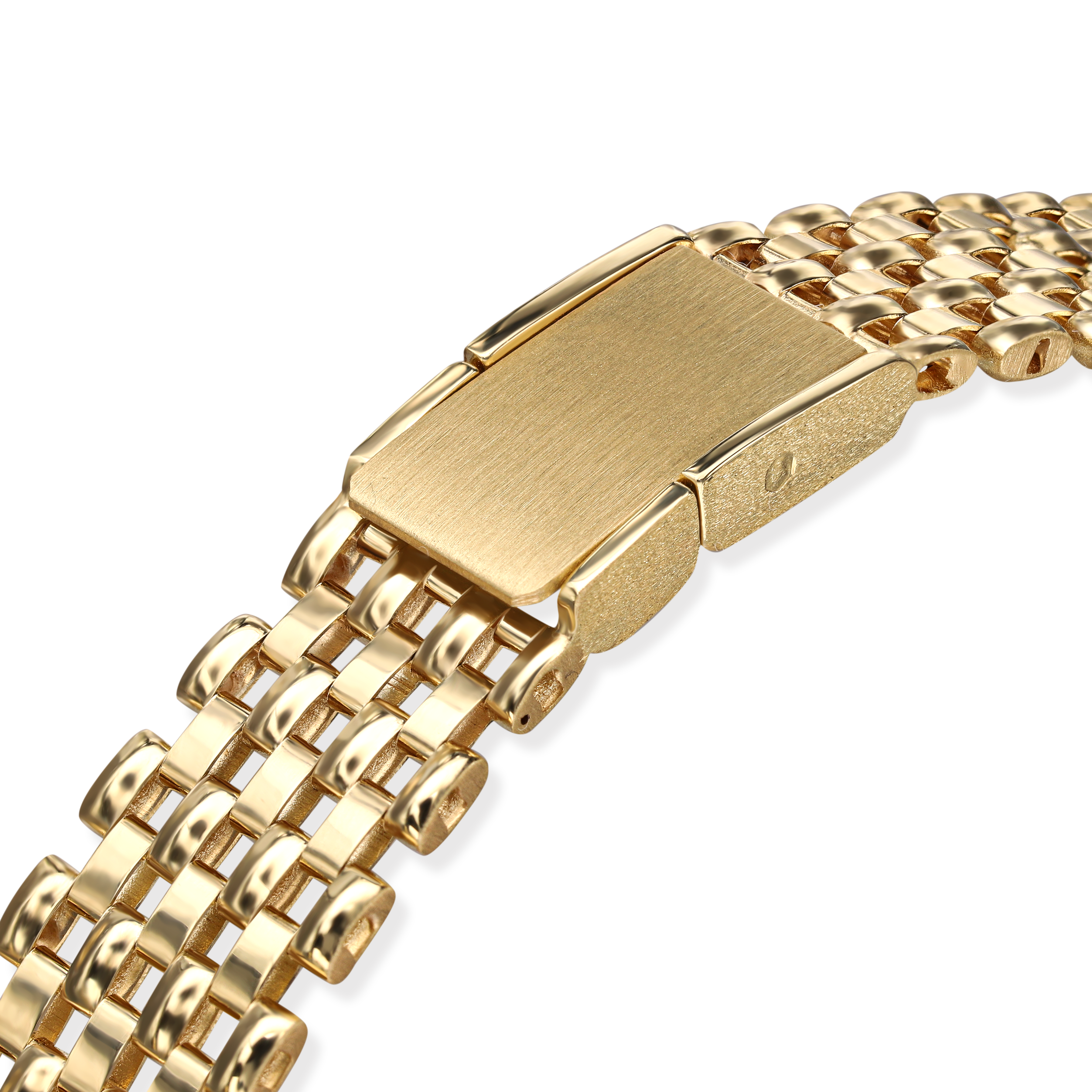 Złoty zegarek z prostokątną tarczą, próba 585