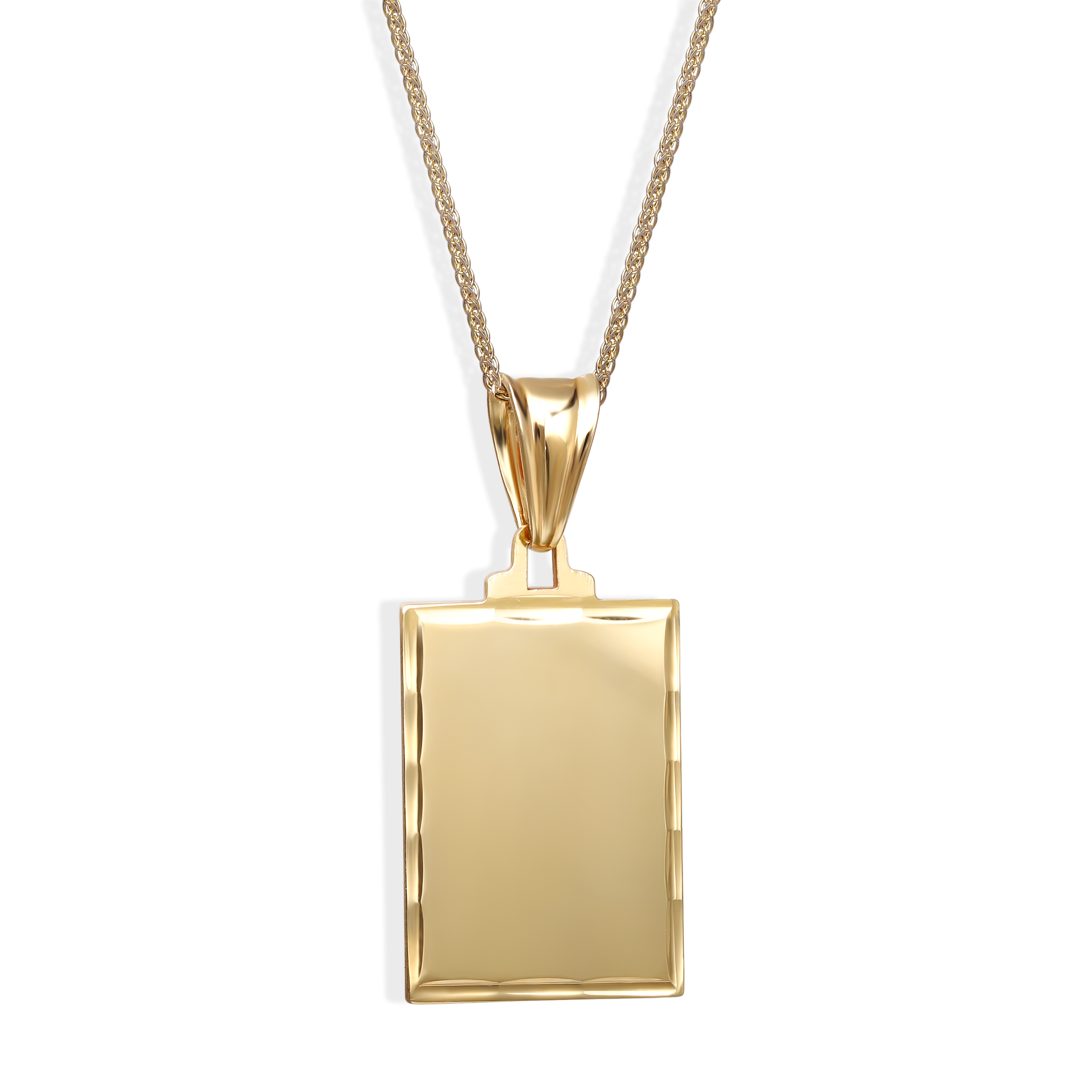 Złota gładka zawieszka dedykowana pod grawer, próba 585