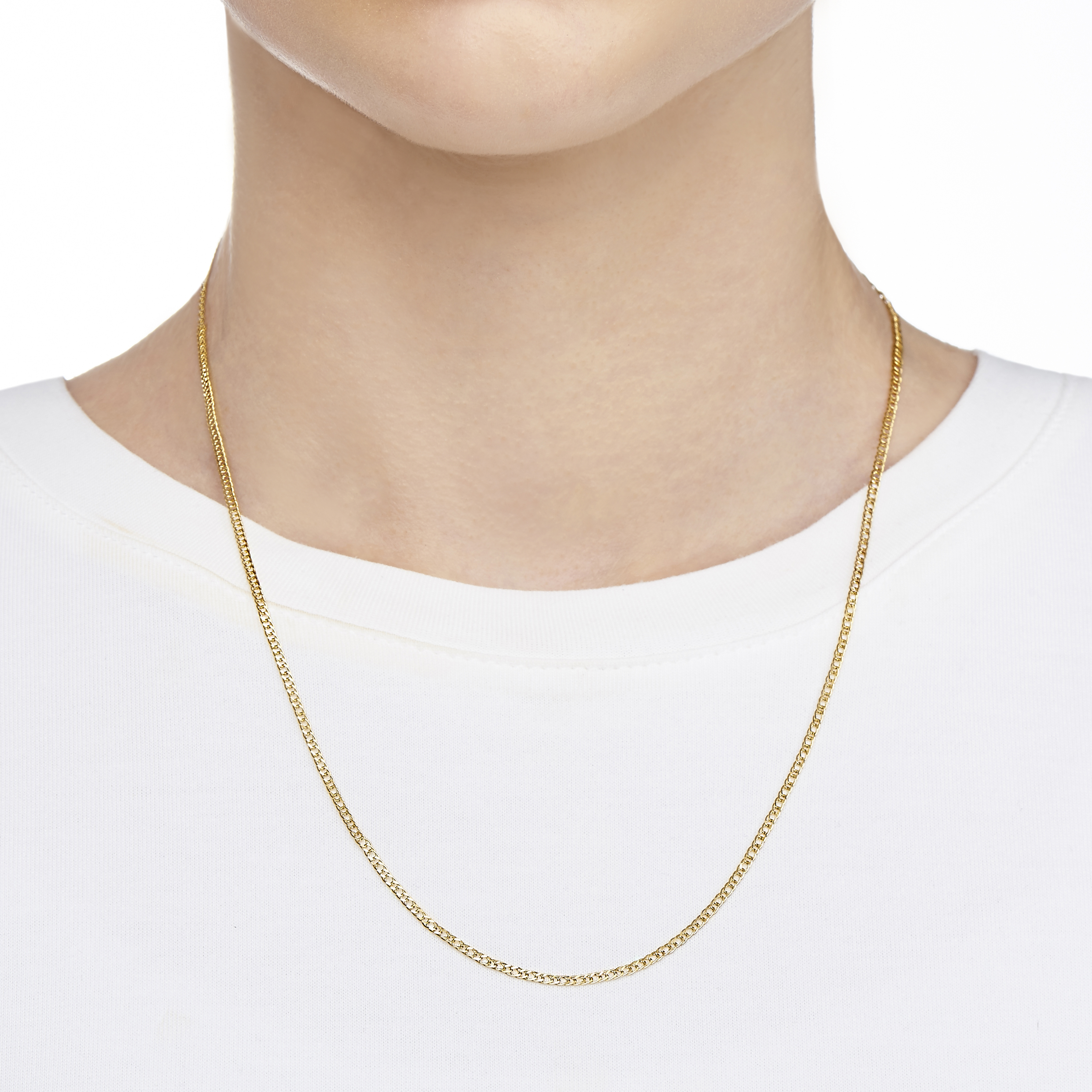 Łańcuszek złoty, splot rombo 2 mm, długość 50 cm, próba 585