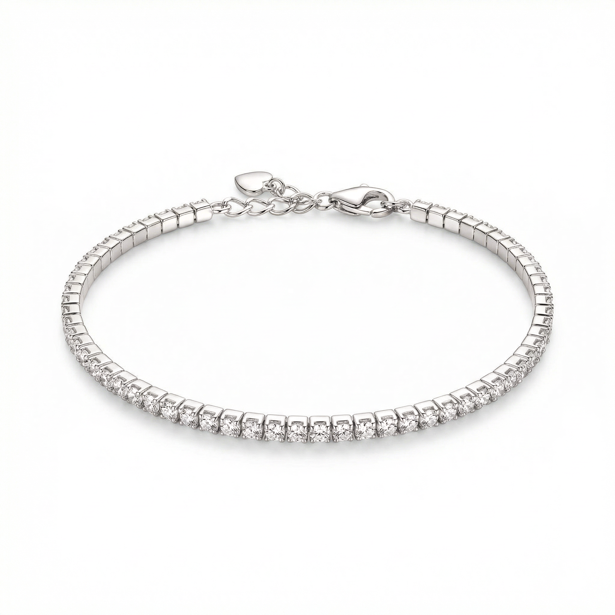 Bransoleta srebrna tenisowa z cyrkoniami, pr. 925