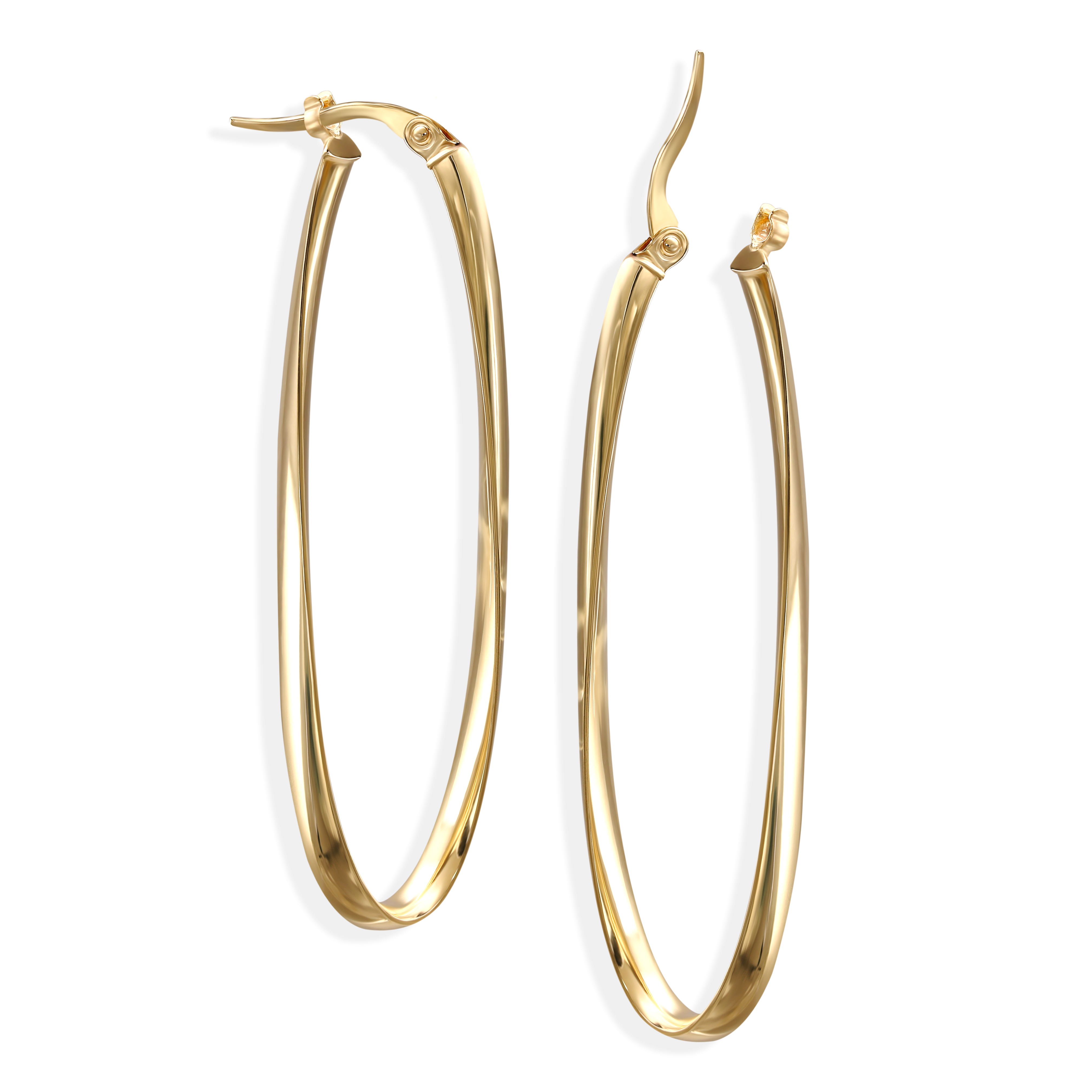 Kolczyki złote wiszące pętle, próba 585