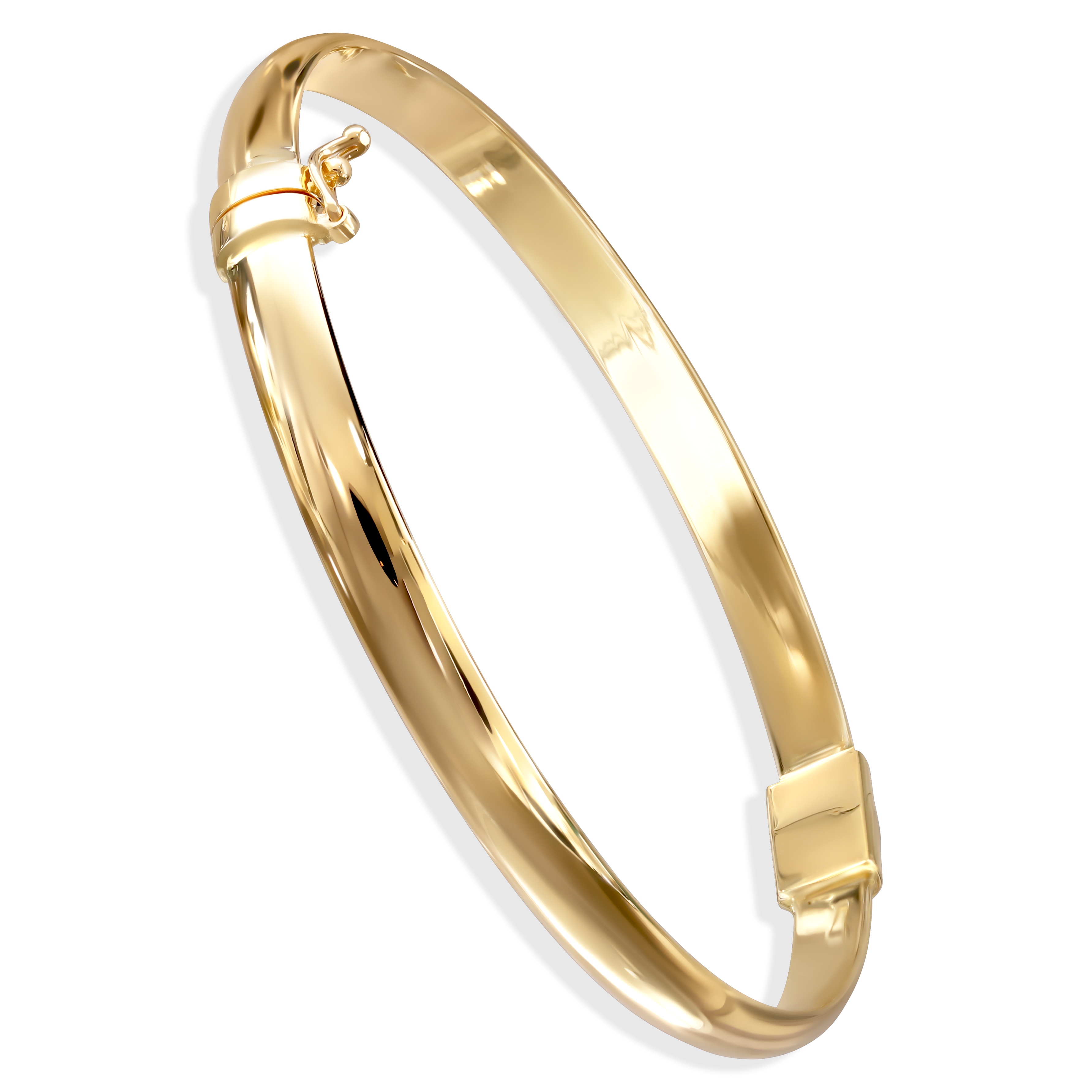 Złota sztywna bransoleta typu bangle, próba 585