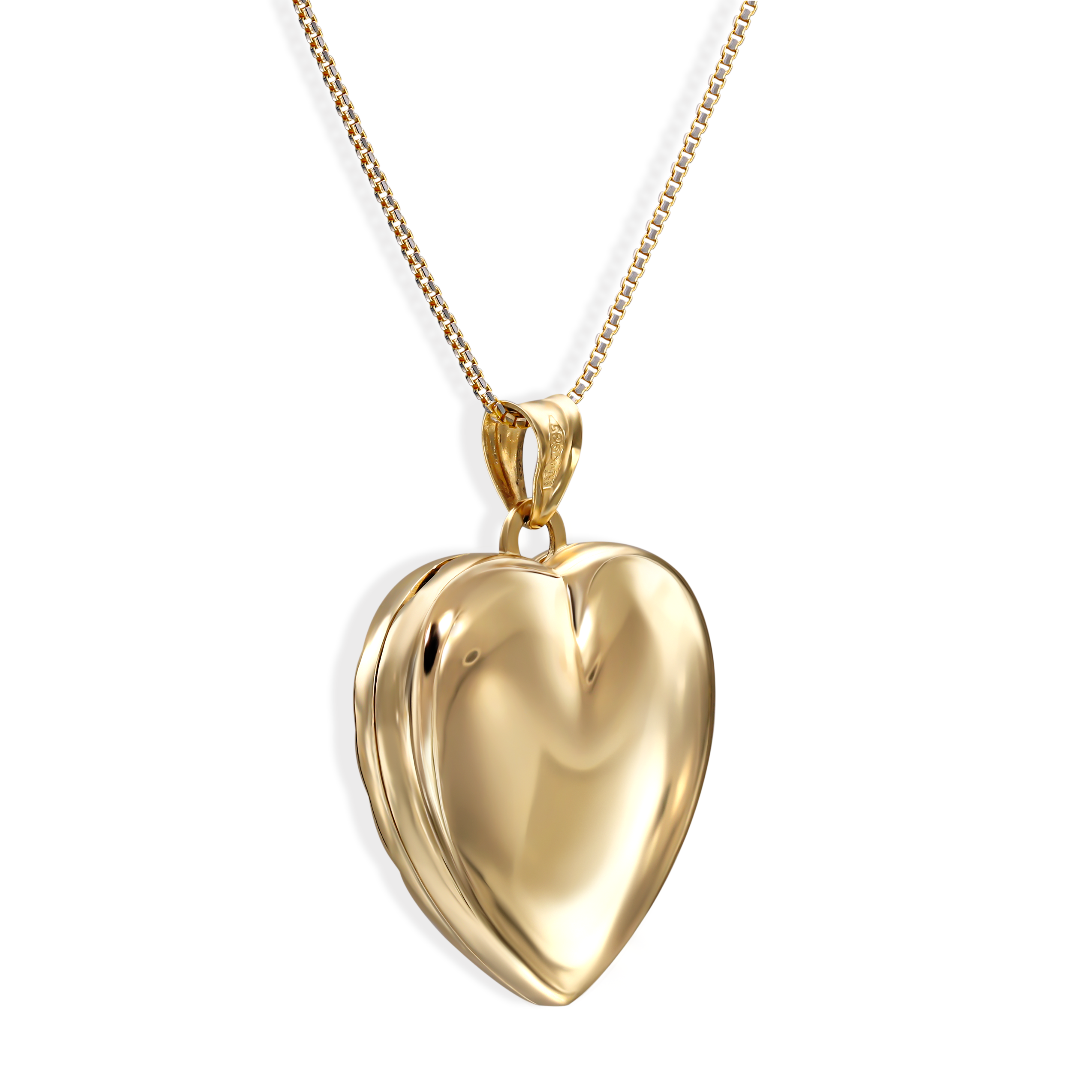 Zawieszka złota serce puzderko z promienistym wzorem, próba 585