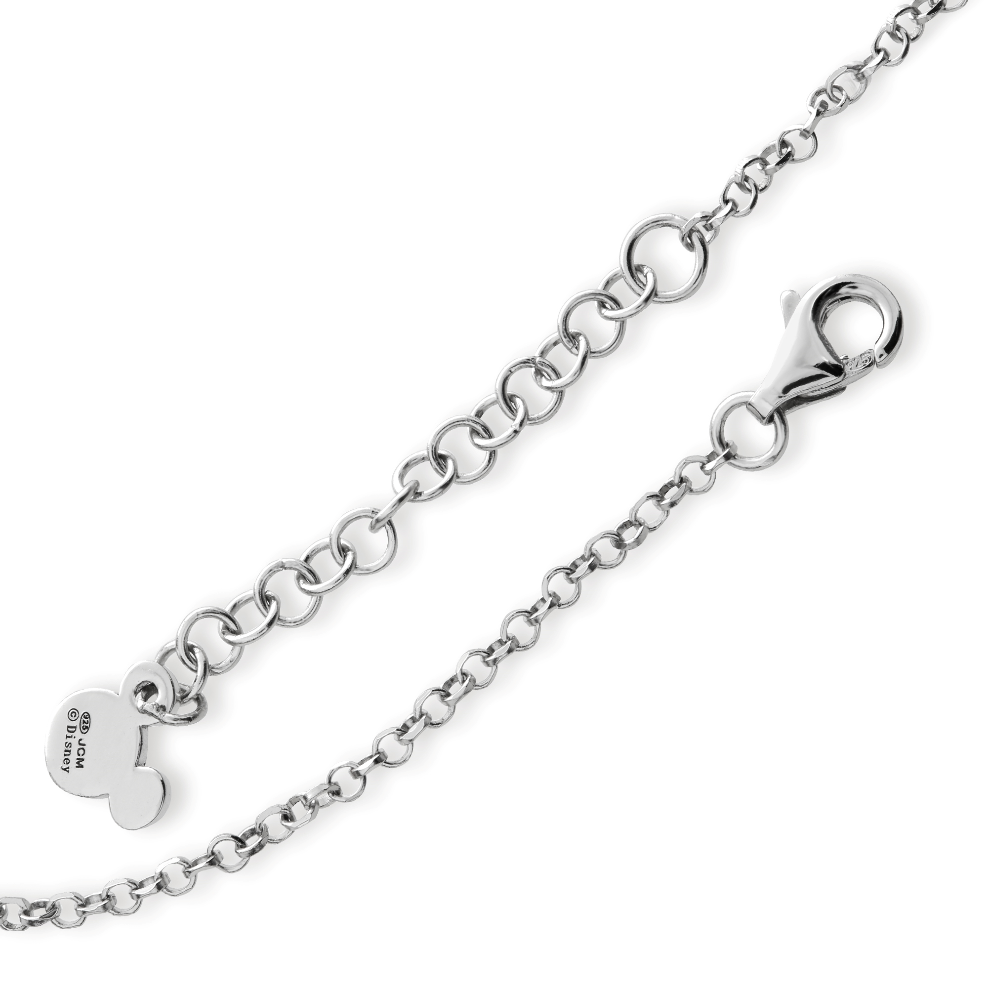 Srebrna bransoletka z cyrkoniami i kryształami Myszka Mickey, próba 925