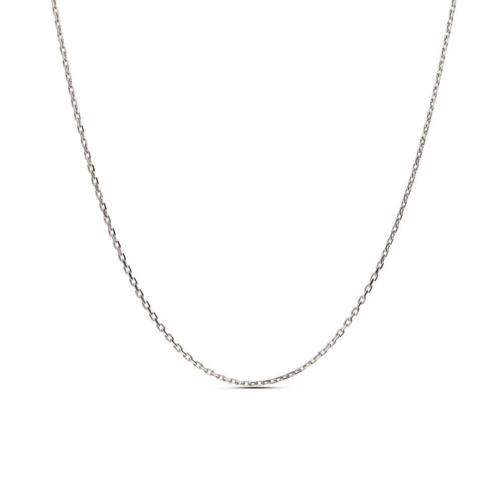 Łańcuszek z białego złota, splot ankier 0,8 mm, długość 42 cm, pr. 585
