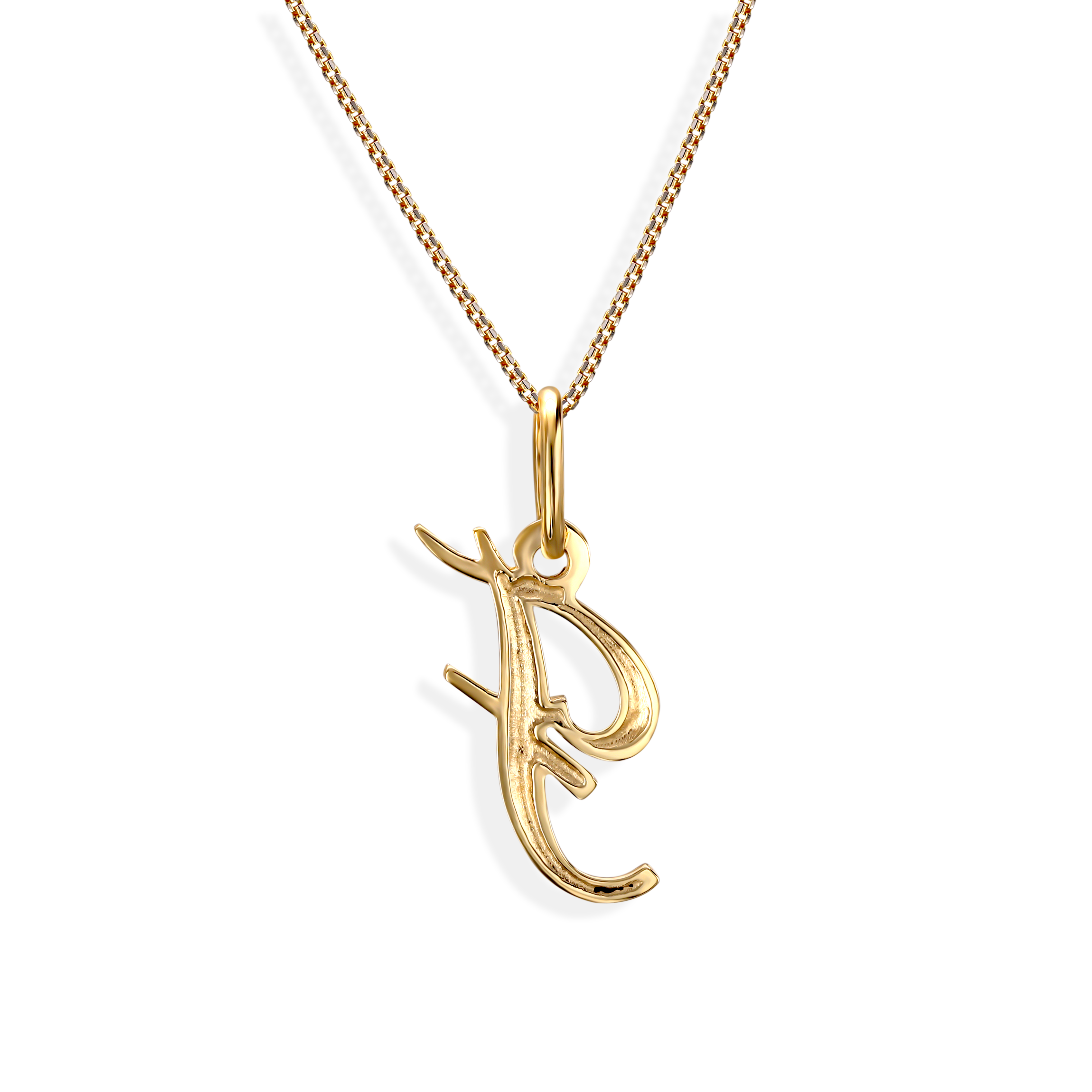 Zawieszka złota literka "F", próba 585