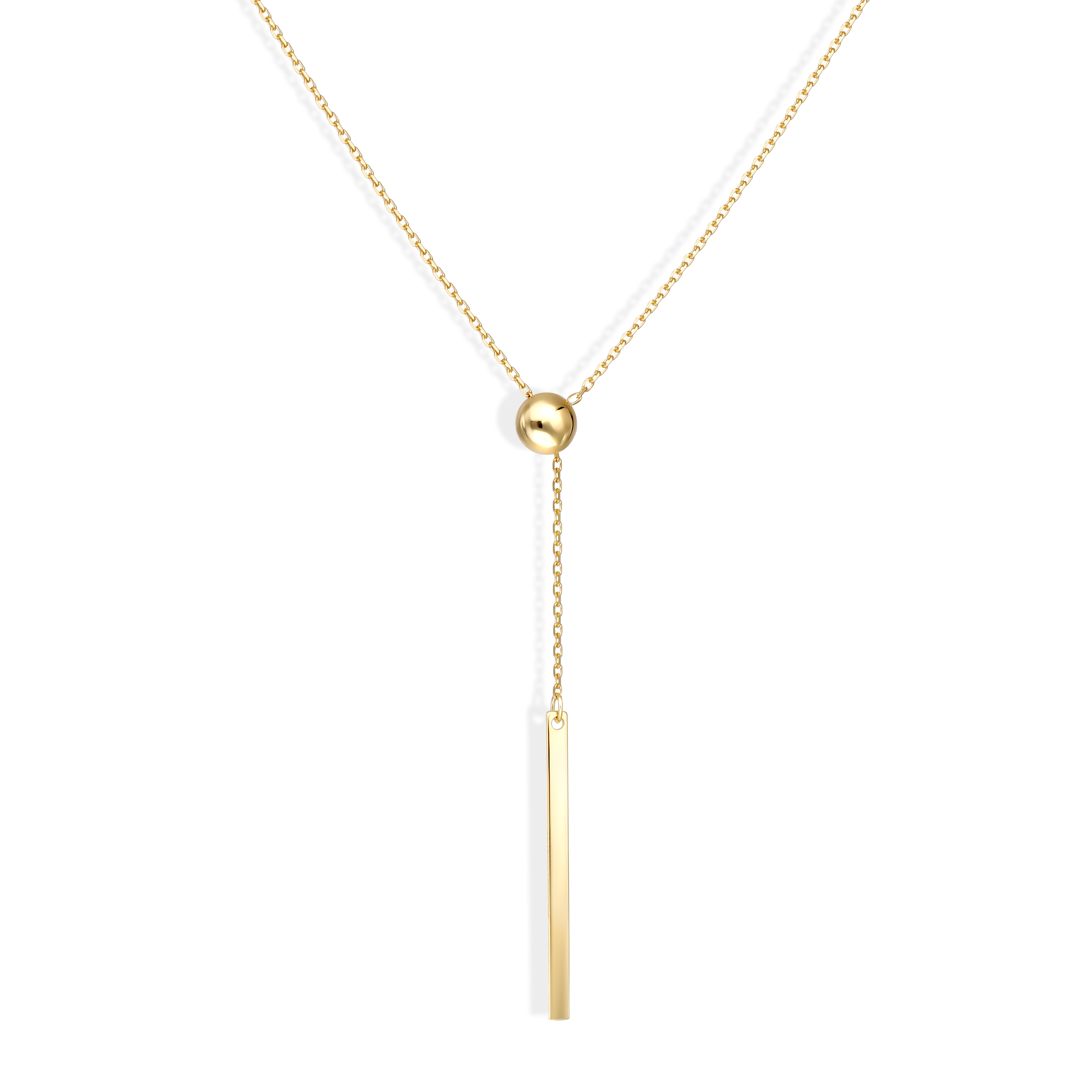 Złoty długi naszyjnik krawatka, próba 585