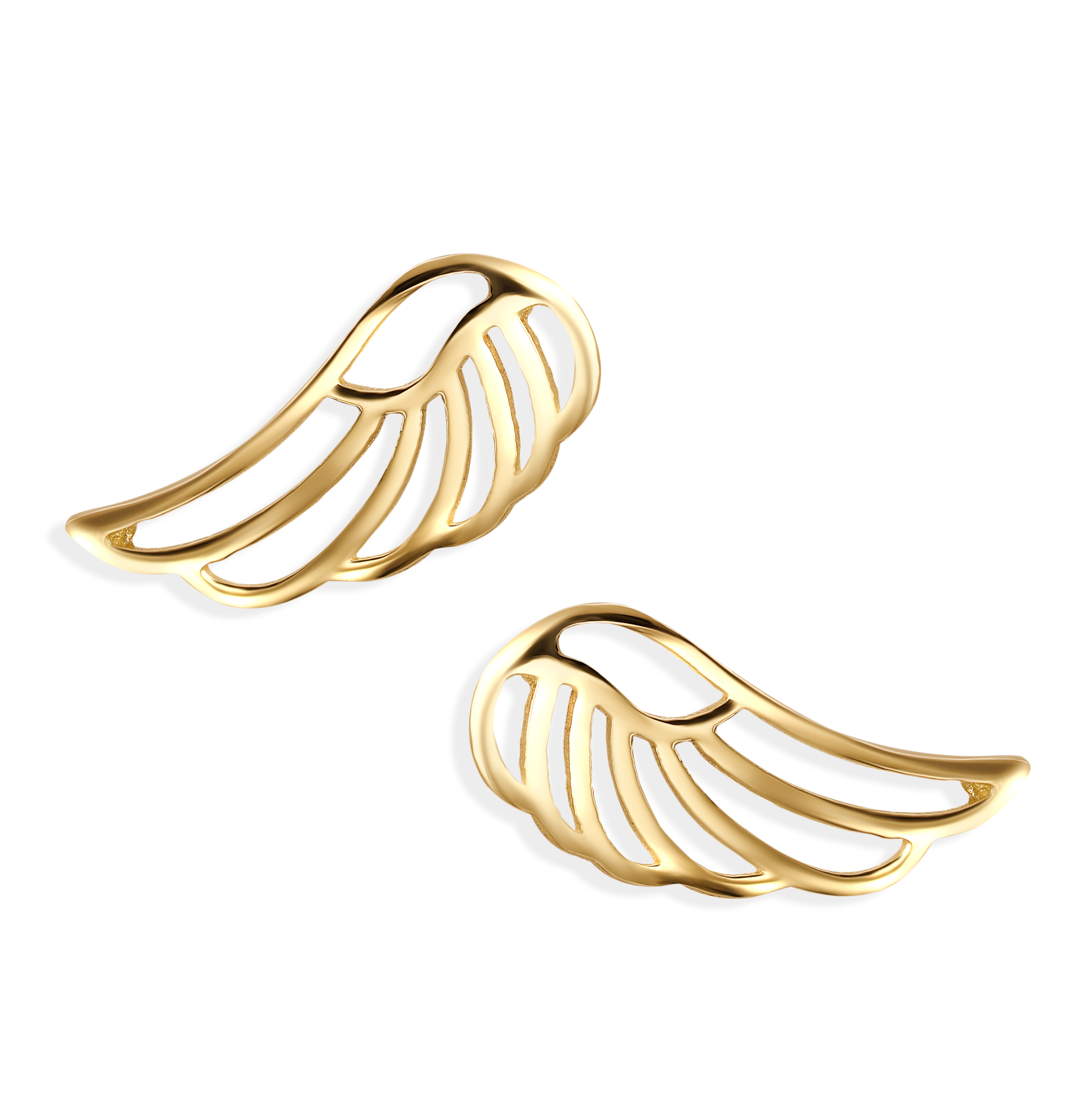 Kolczyki złote sztyfty skrzydła, próba 585