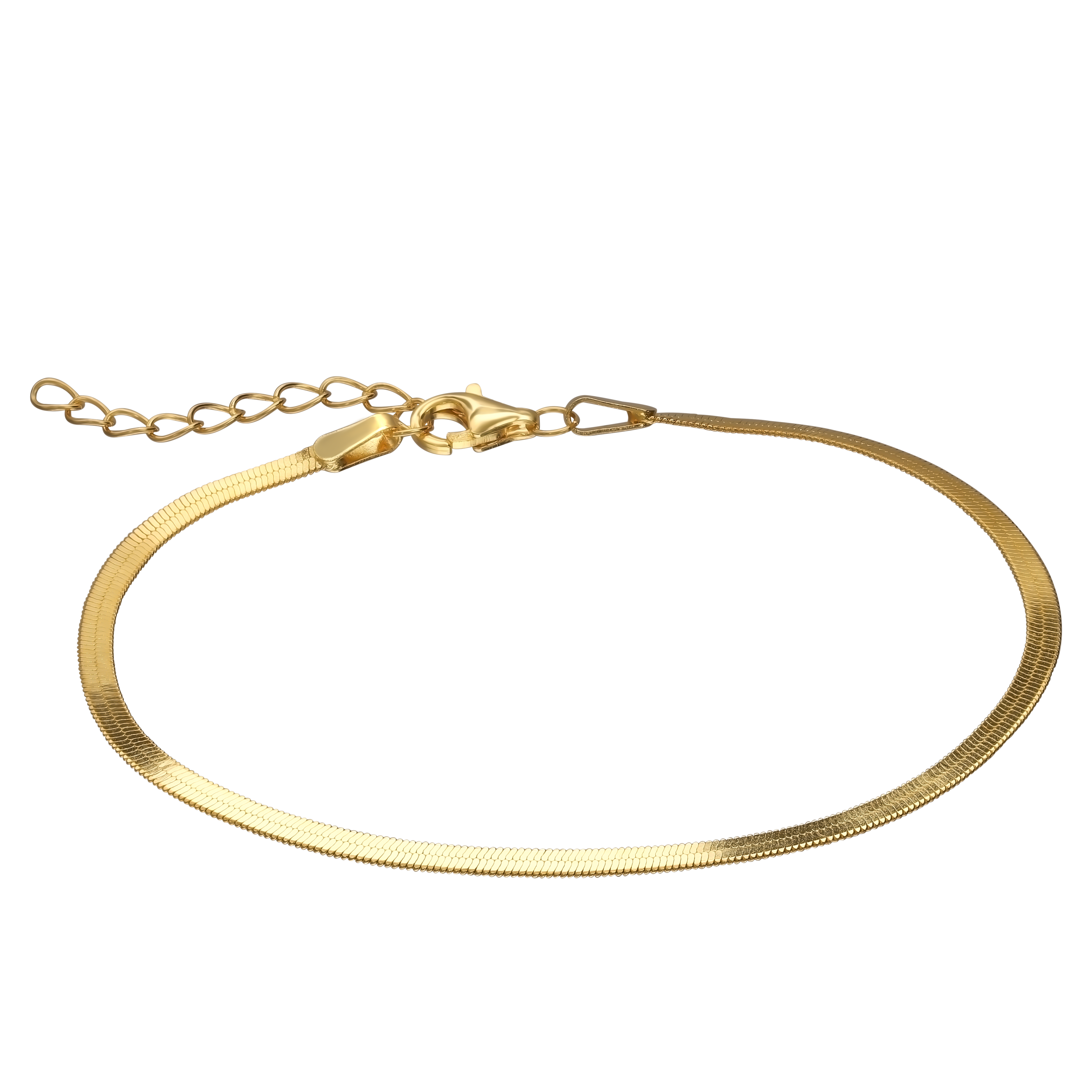 Bransoleta srebrna pozłacana taśma szerokość 2,5 mm, próba 925
