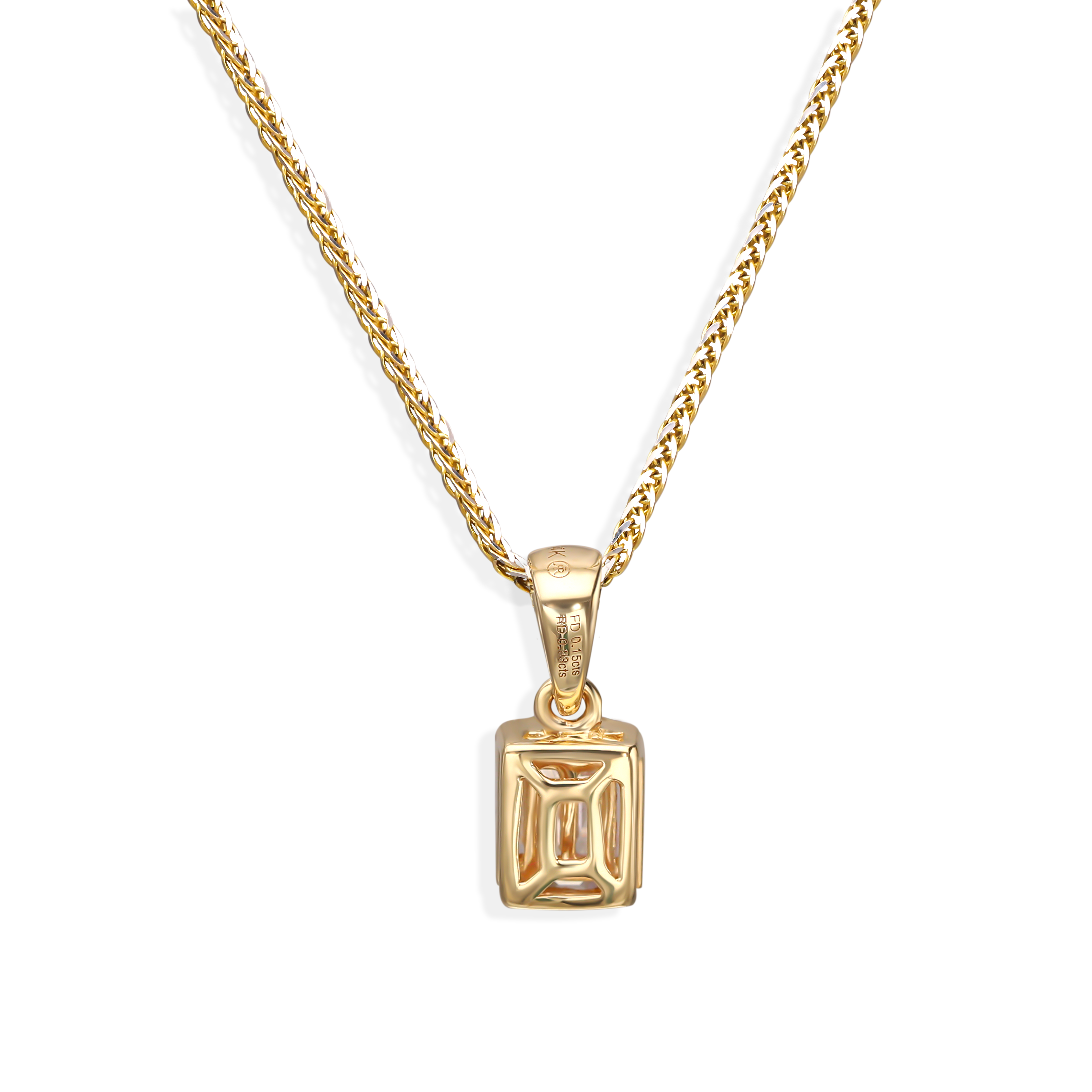 Zawieszka złota z diamentami naturalnymi 0.18 ct, próba 585